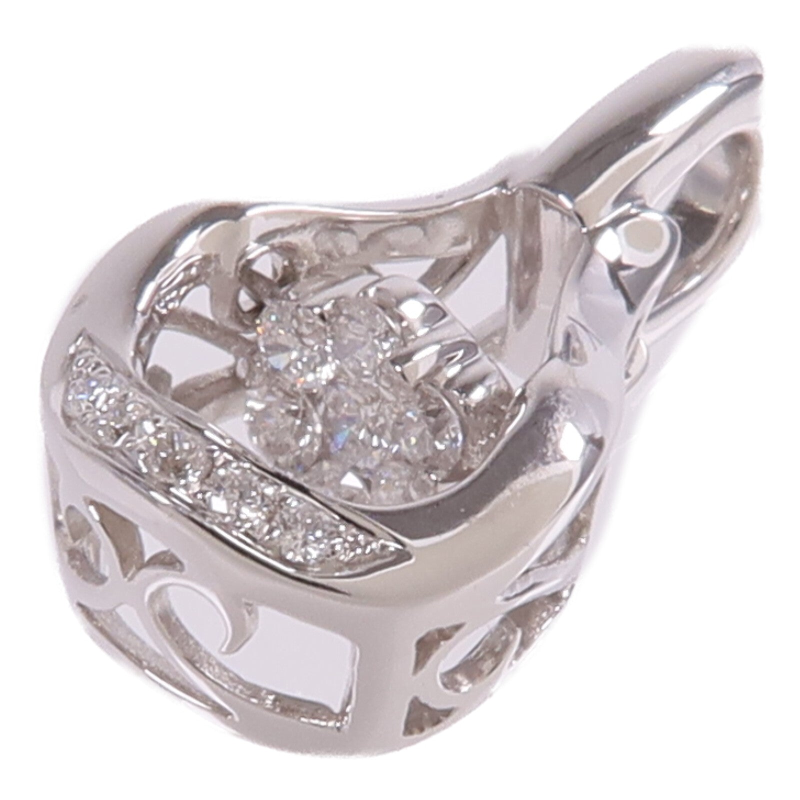 JEWELRY 【激減優惠】18K白金Diamond Pendant Top鑽石吊墜