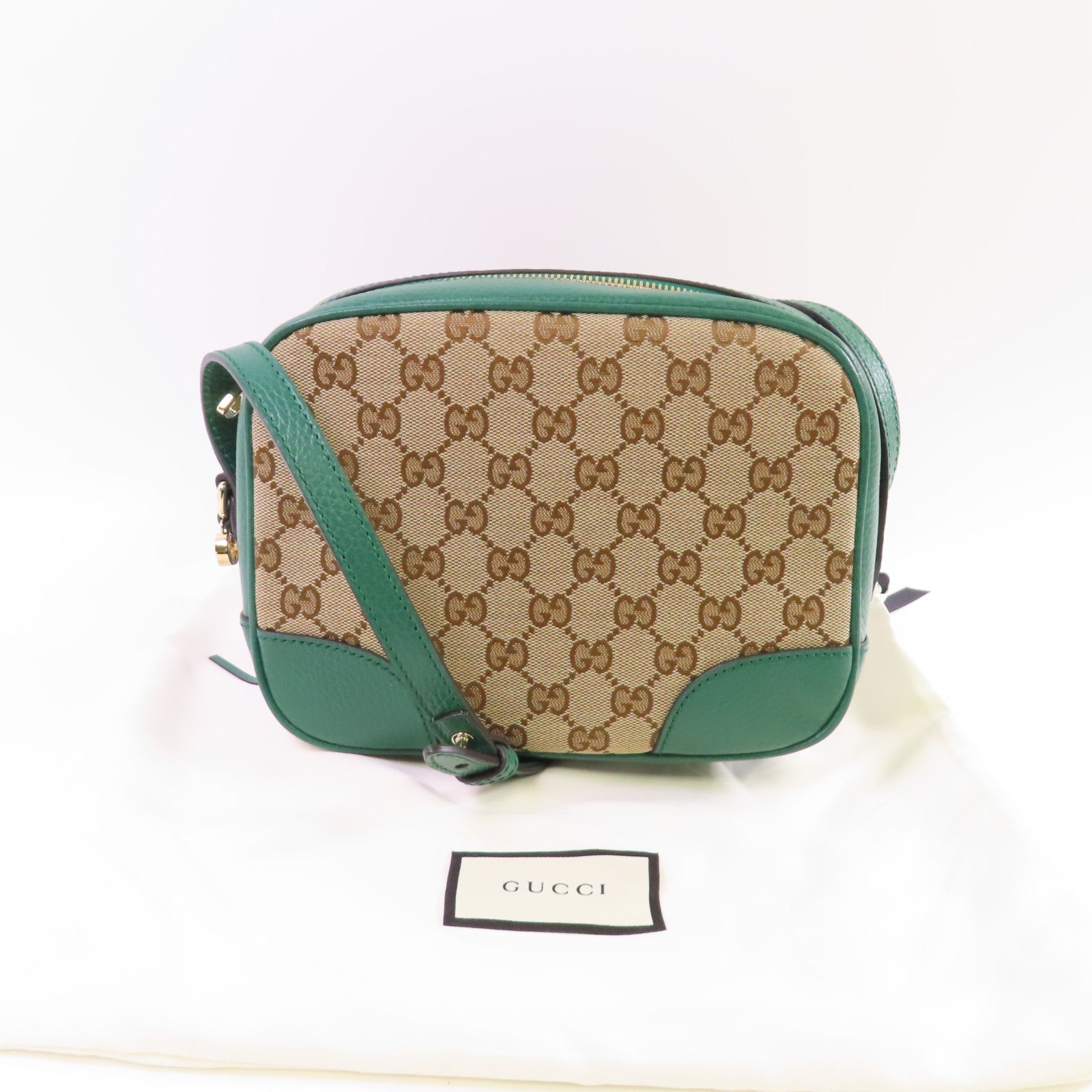 GUCCI 帆布Shoulder Bag金扣肩背袋
