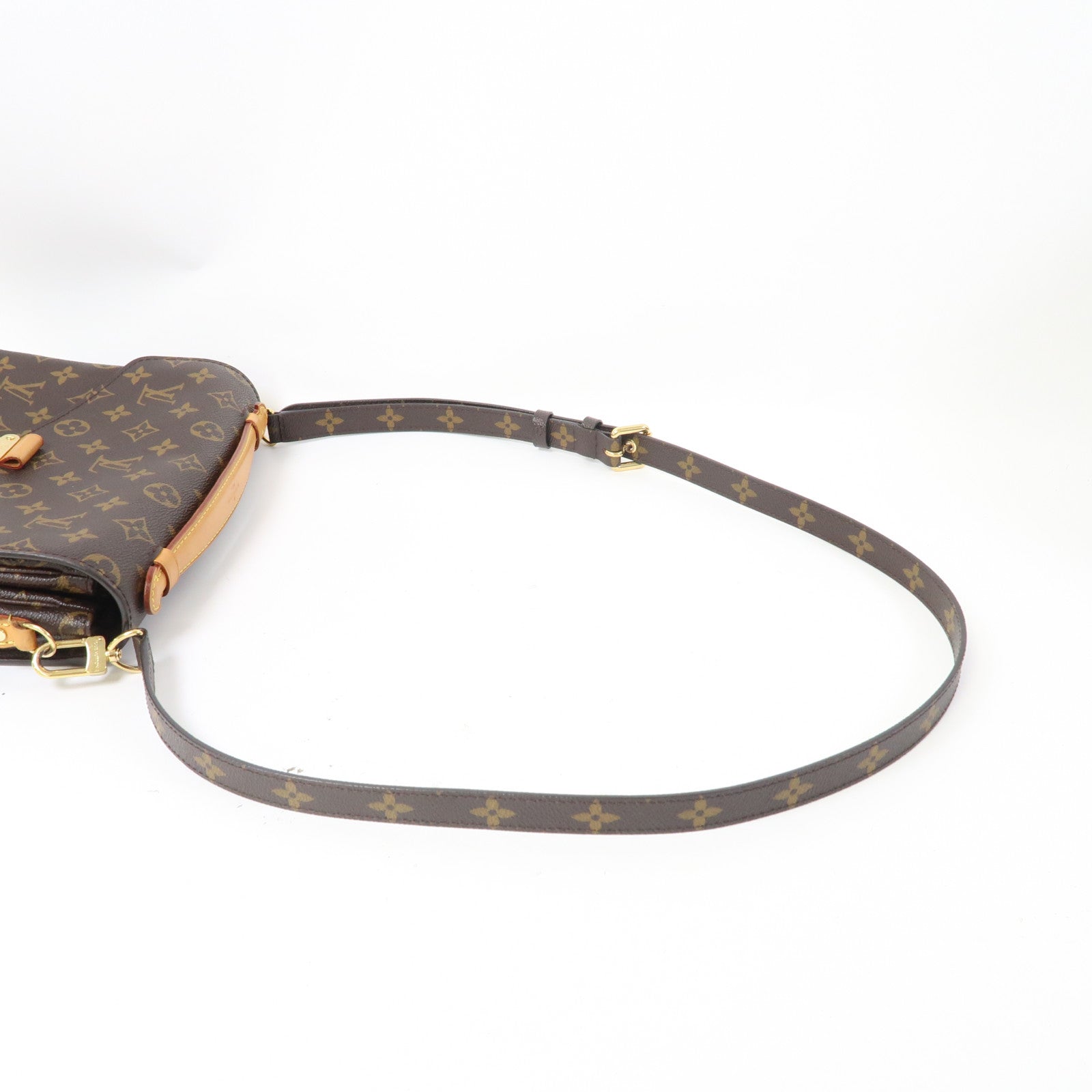 LOUIS VUITTON Monogram Pochette Metis金扣手挽肩背兩用袋棕色