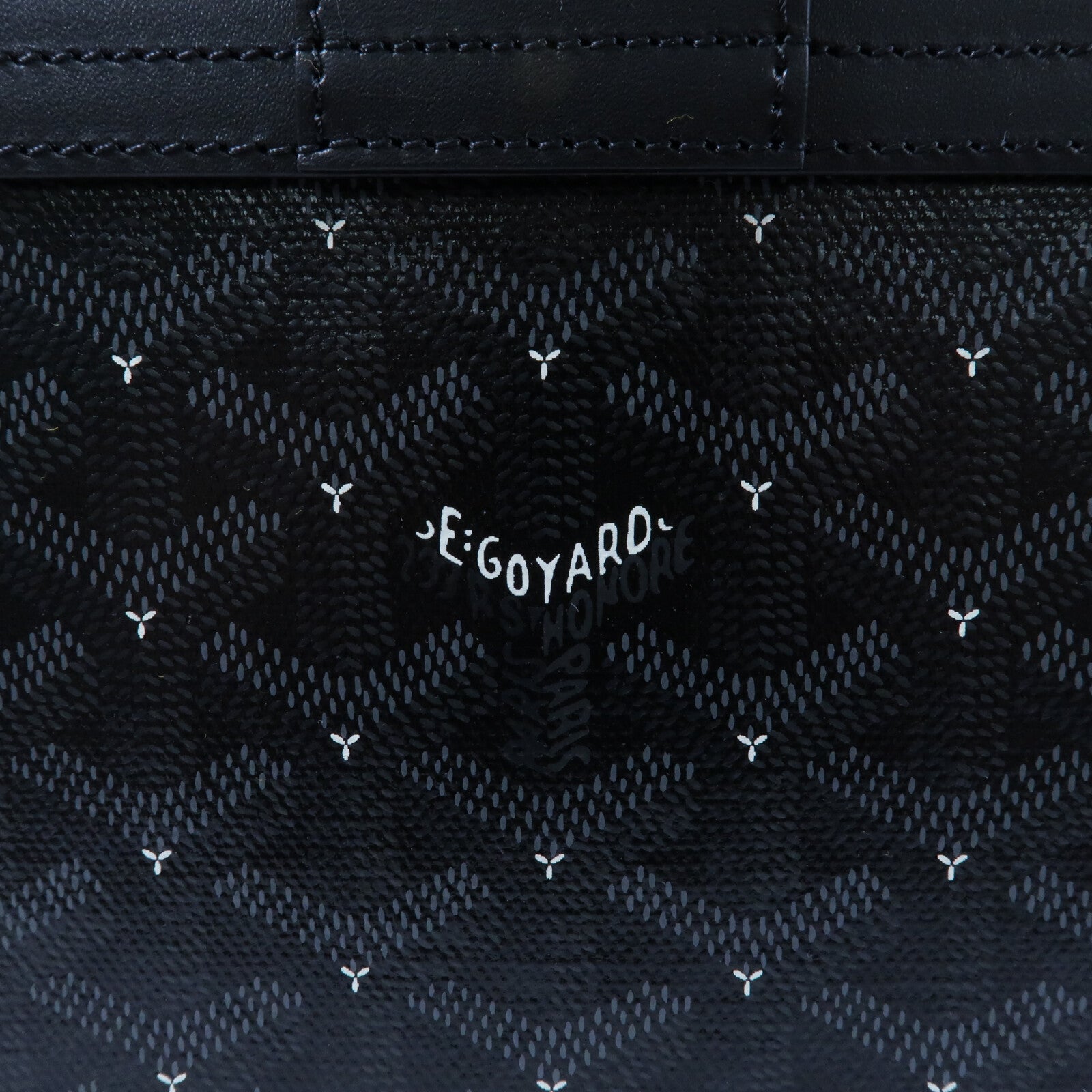 GOYARD 塗層帆布Saigon Mini Structured Jet Black銀扣手挽肩背兩用袋