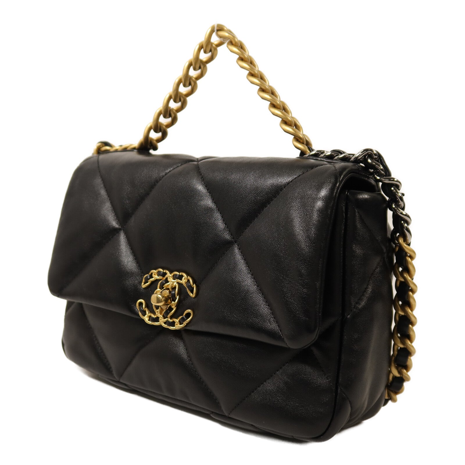 CHANEL 羊皮皮革C19 Small鏈帶肩背袋