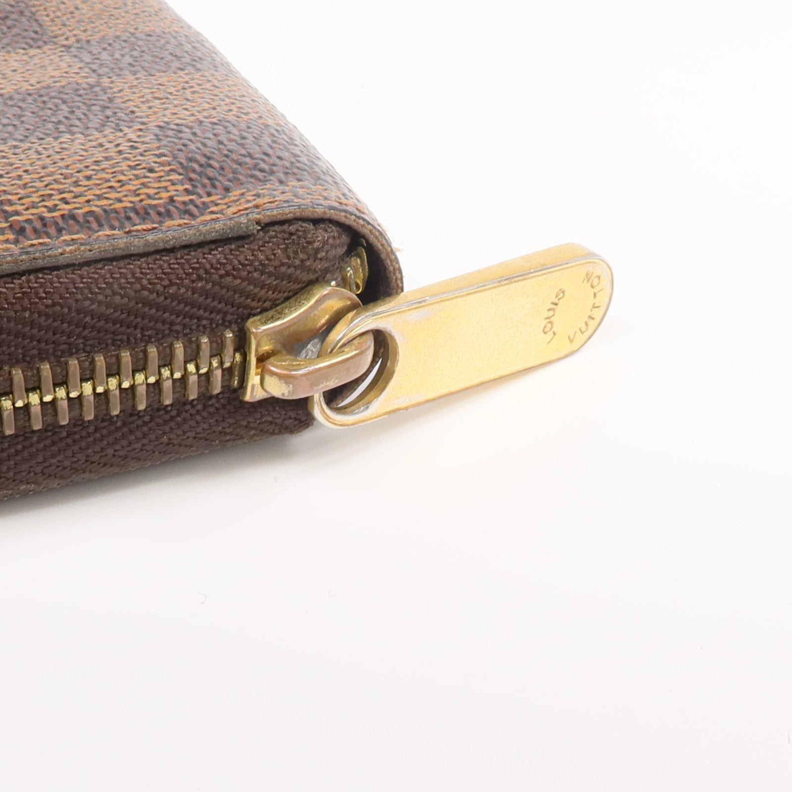 LOUIS VUITTON Damier Zippy Wallet金扣長錢包