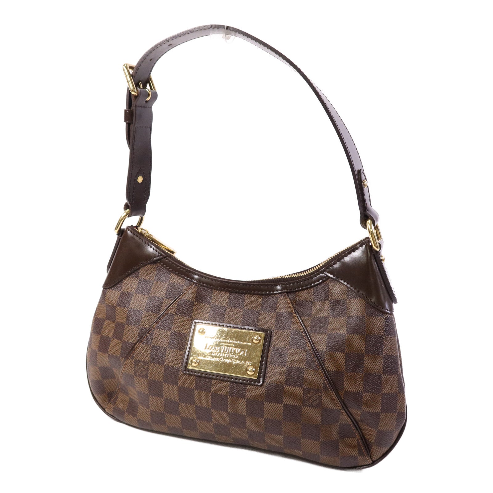 LOUIS VUITTON Damier Thames PM金扣肩背袋