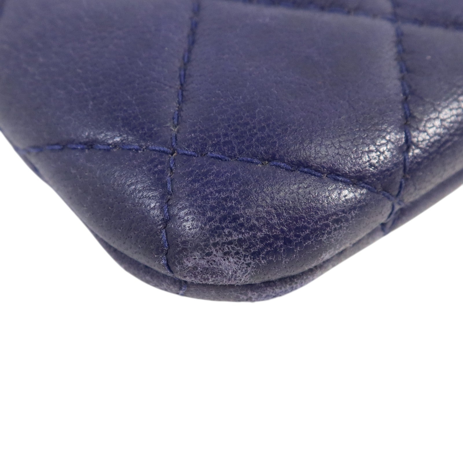 CHANEL 羊皮皮革Mini Zipped Pouch銀扣手拿包