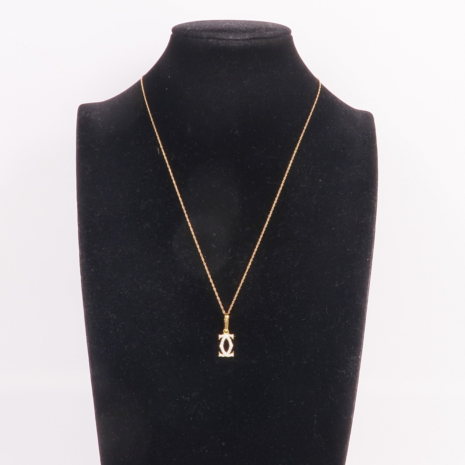 CARTIER 18K黃金/14K黃金2 C Necklace鑽石項鍊