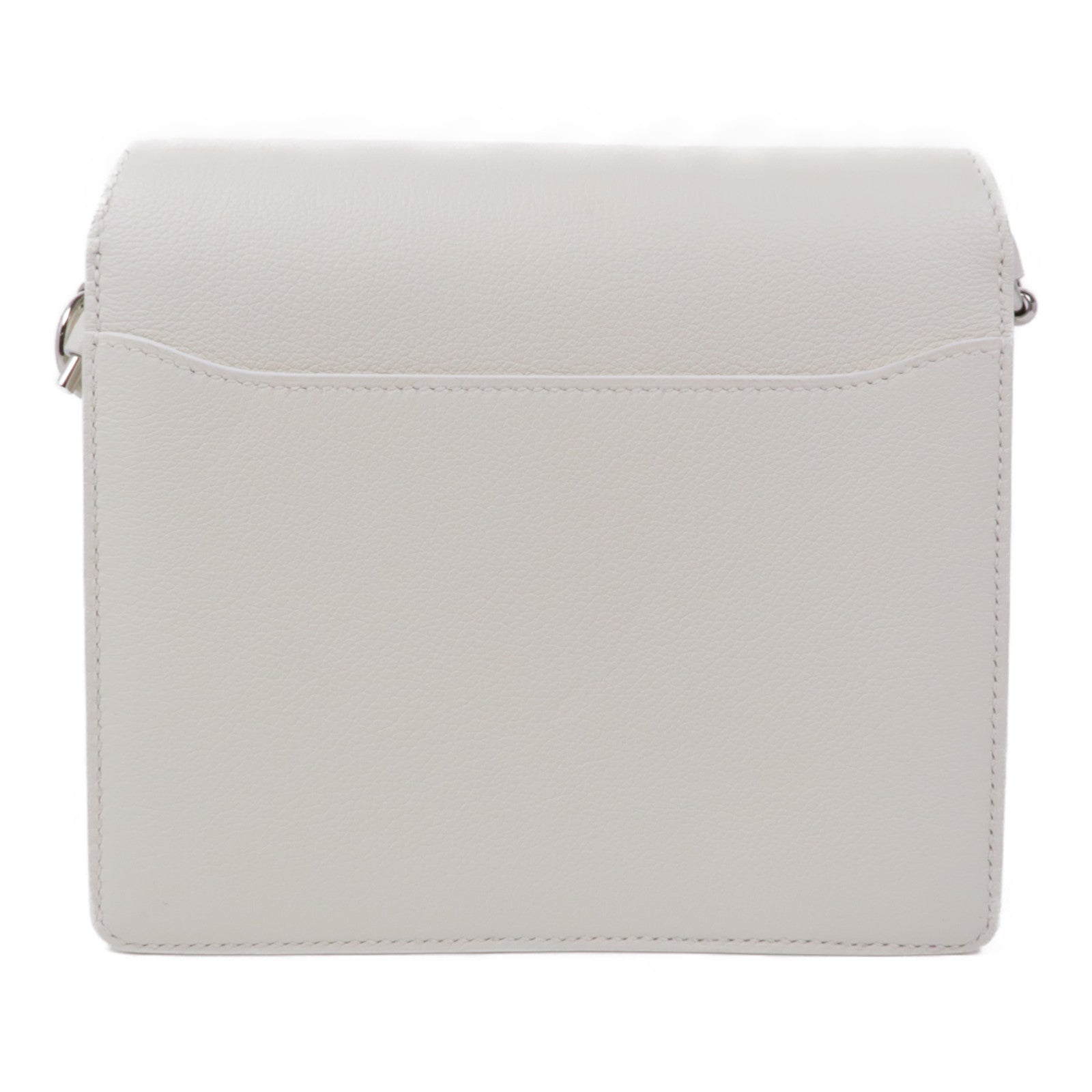 HERMES Evercolor皮革Mini Roulis銀扣肩背袋Gris Parle