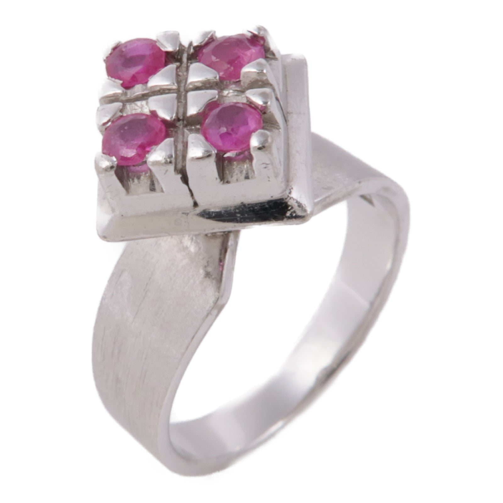 JEWELRY 【激減優惠】18K白金Ruby Ring紅寶石戒指US#6