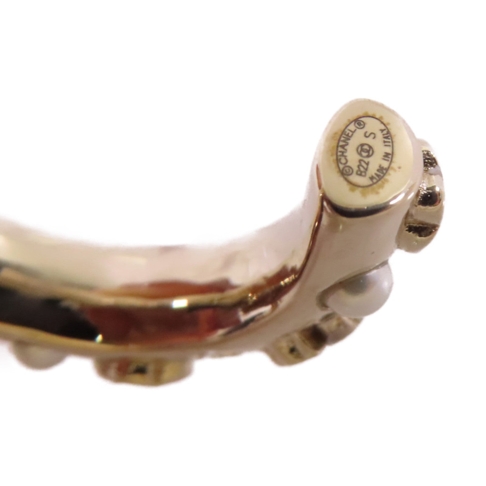 CHANEL 金屬/仿珍珠Earrings耳環金色