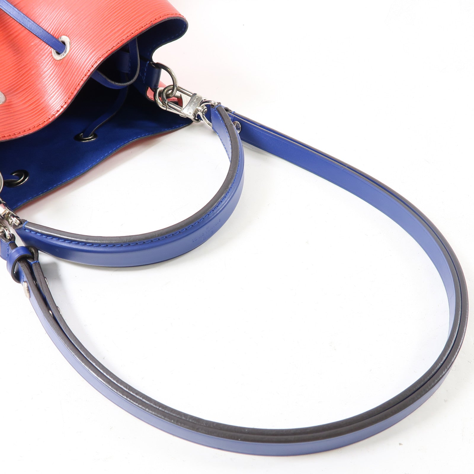 LOUIS VUITTON Epi Neo Noe銀扣手挽肩背兩用袋紅色/藍色