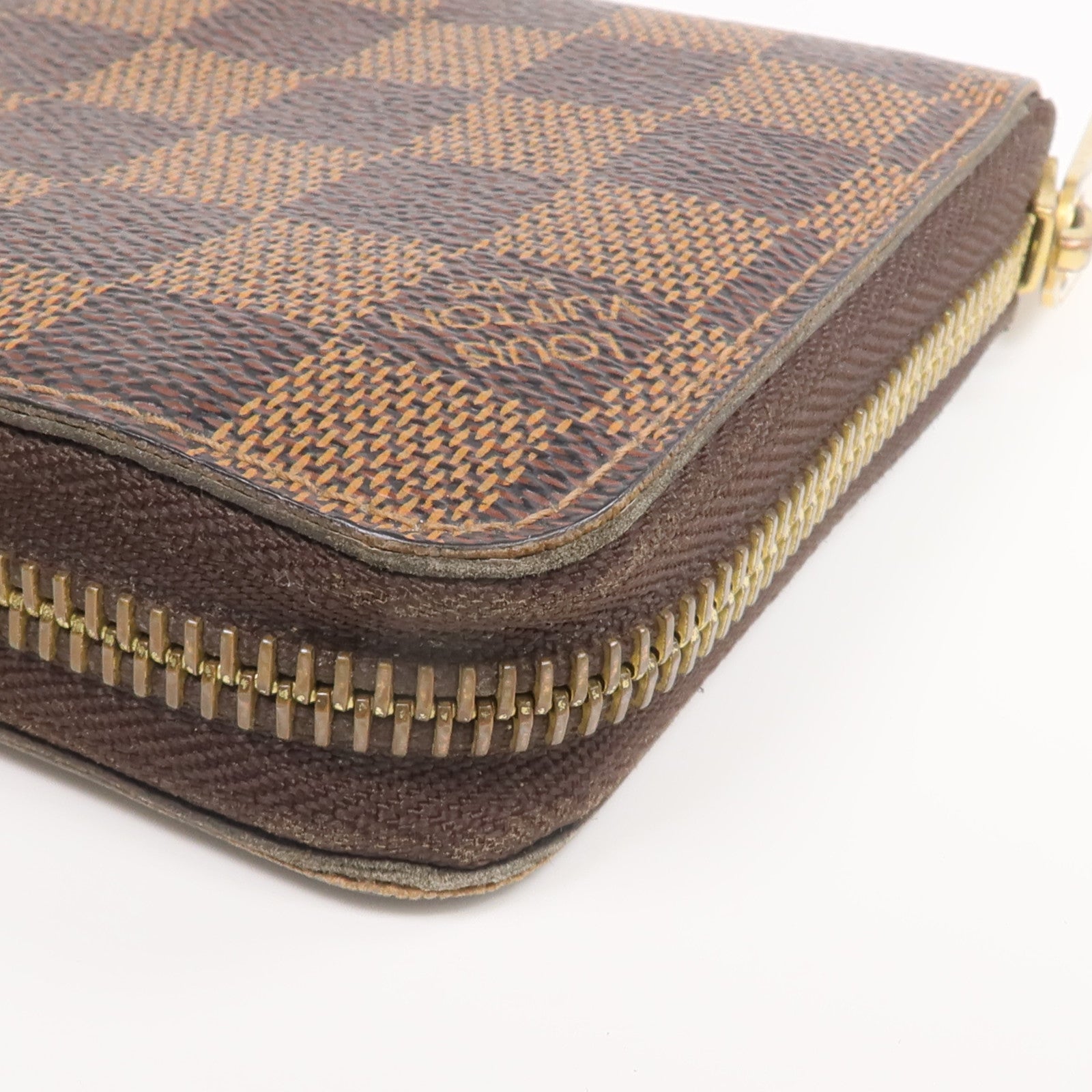 LOUIS VUITTON Damier Zippy Wallet金扣長錢包