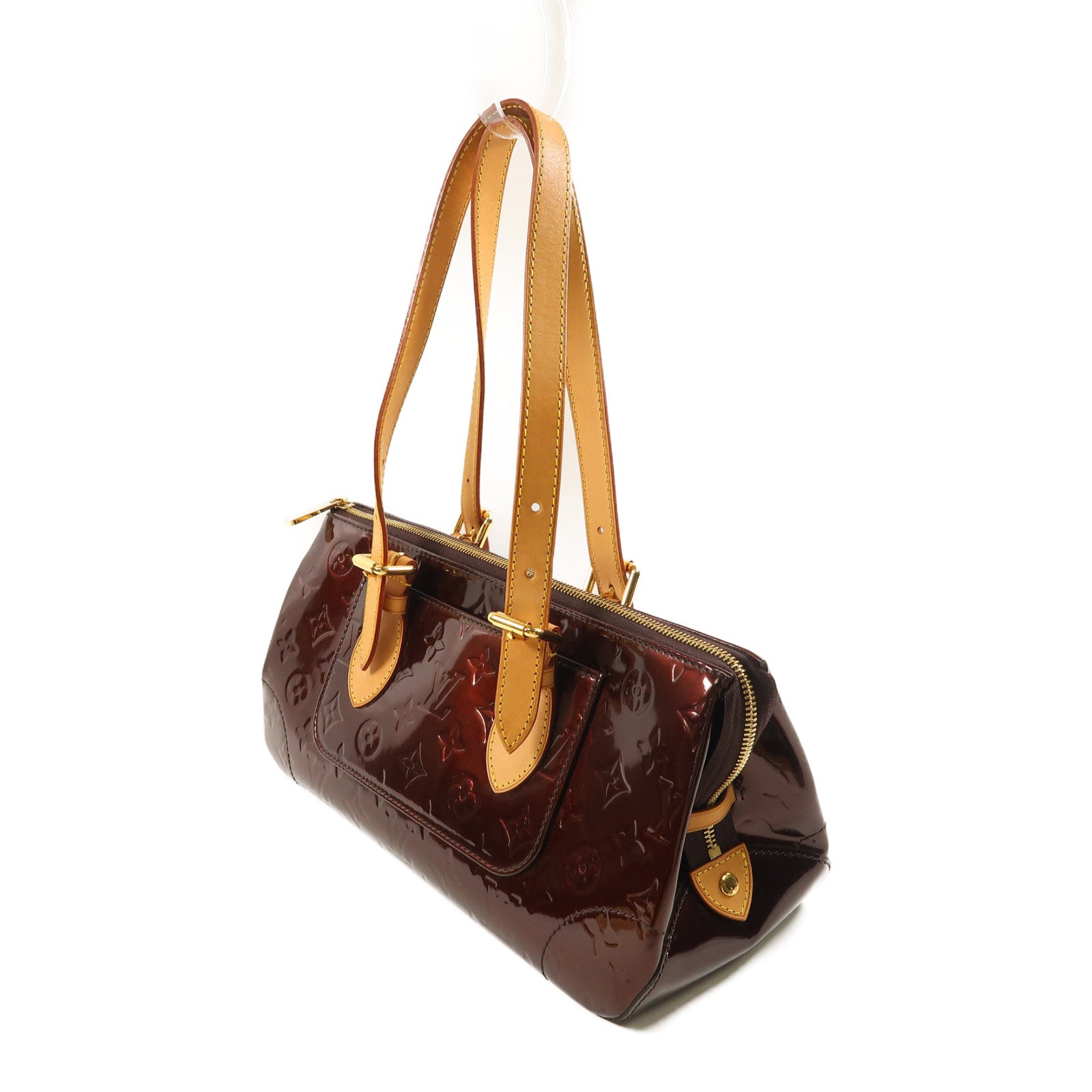 LOUIS VUITTON 【激減優惠】Vernis Rosewood Avenue金扣肩背袋酒紅色