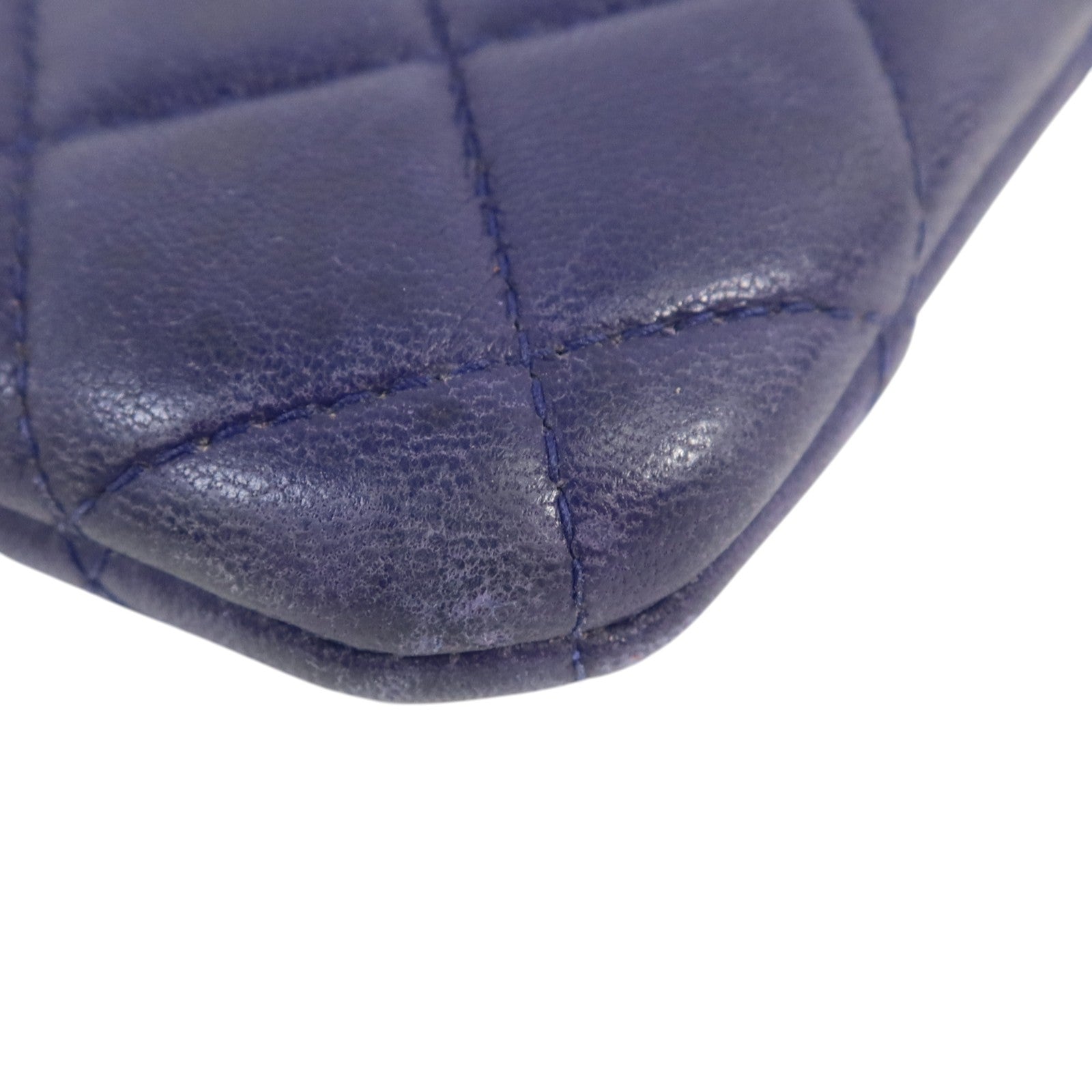 CHANEL 羊皮皮革Mini Zipped Pouch銀扣手拿包