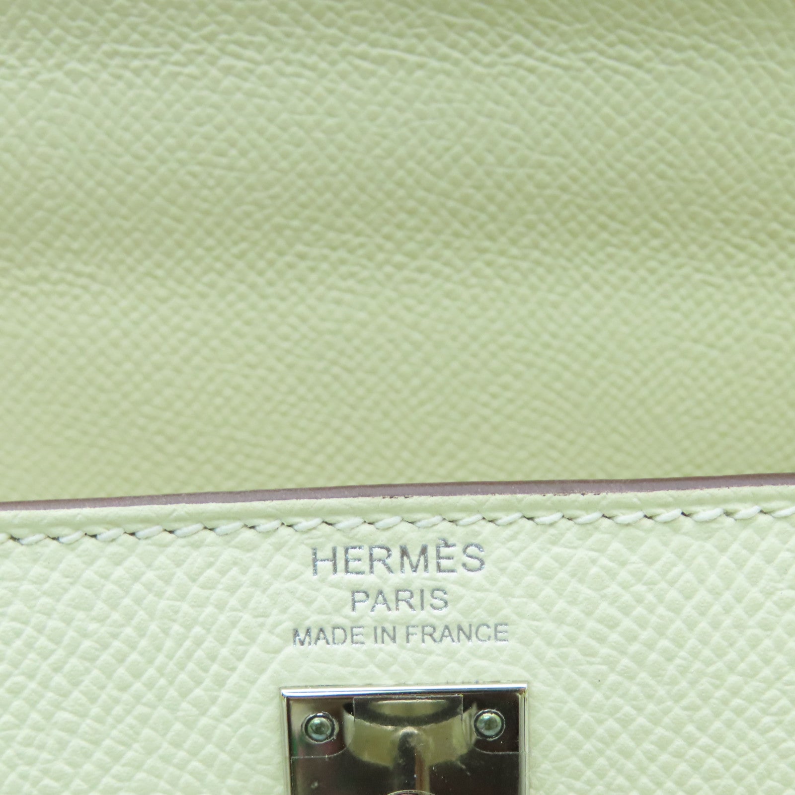 HERMES **【激減優惠】Epsom皮革Kelly 25銀扣手挽肩背兩用袋