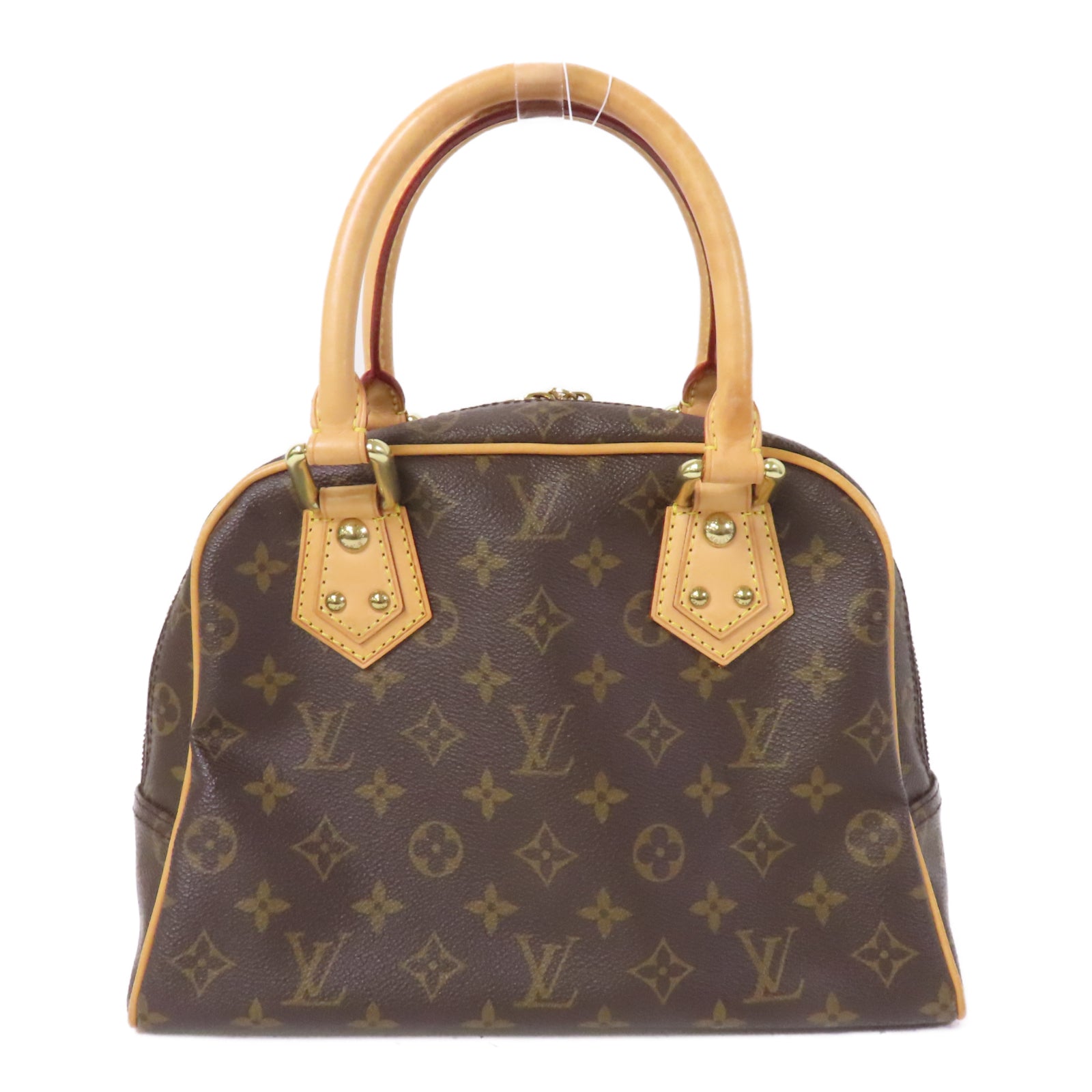 LOUIS VUITTON 【激減優惠】Monogram Manhattan PM金扣手挽袋啡色