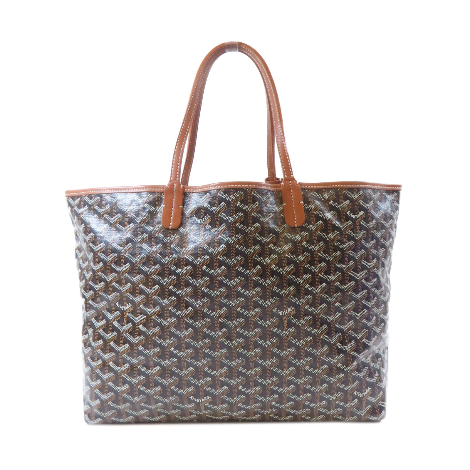 GOYARD 塗層帆布Ama Louis PM銀扣肩背袋啡色