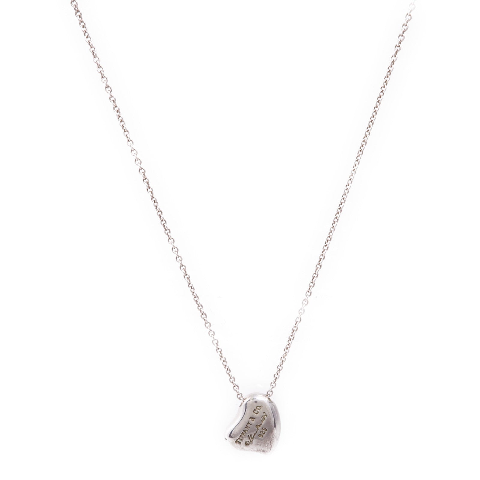 TIFFANY＆CO 925純銀Heart Necklace項鍊