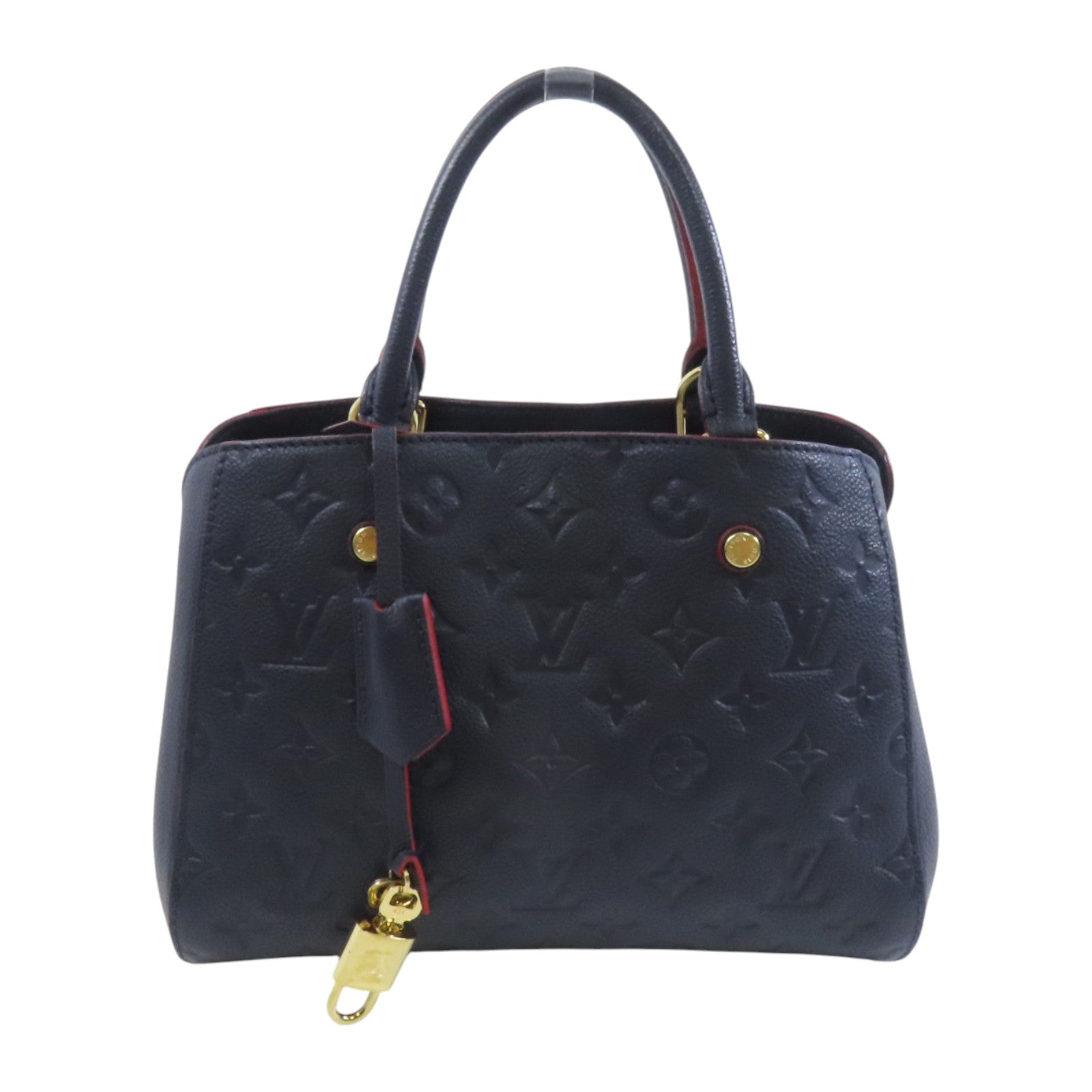 LOUIS VUITTON Monogram Empreinte Montaigne BB金扣手挽袋
