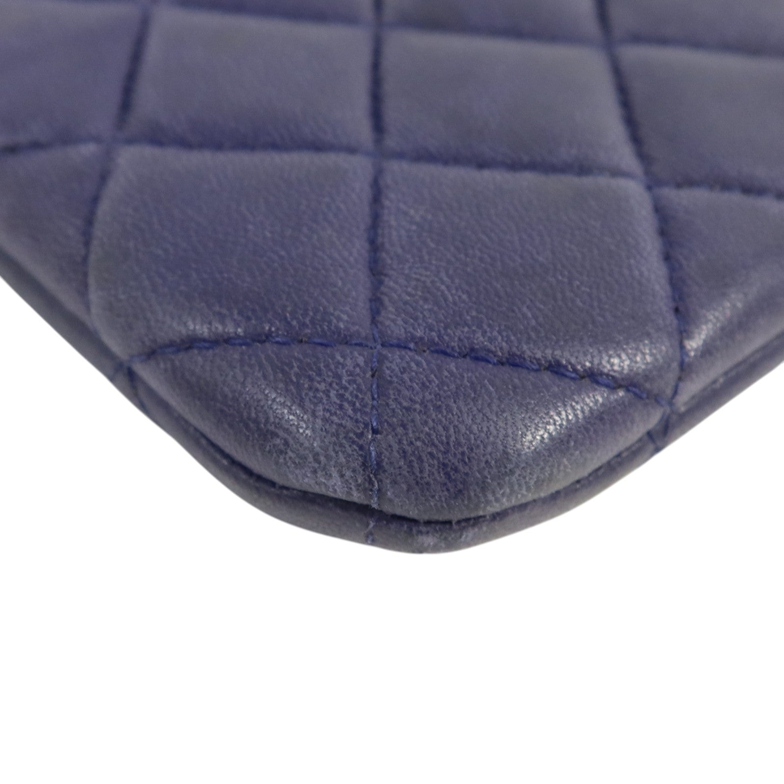 CHANEL 羊皮皮革Mini Zipped Pouch銀扣手拿包