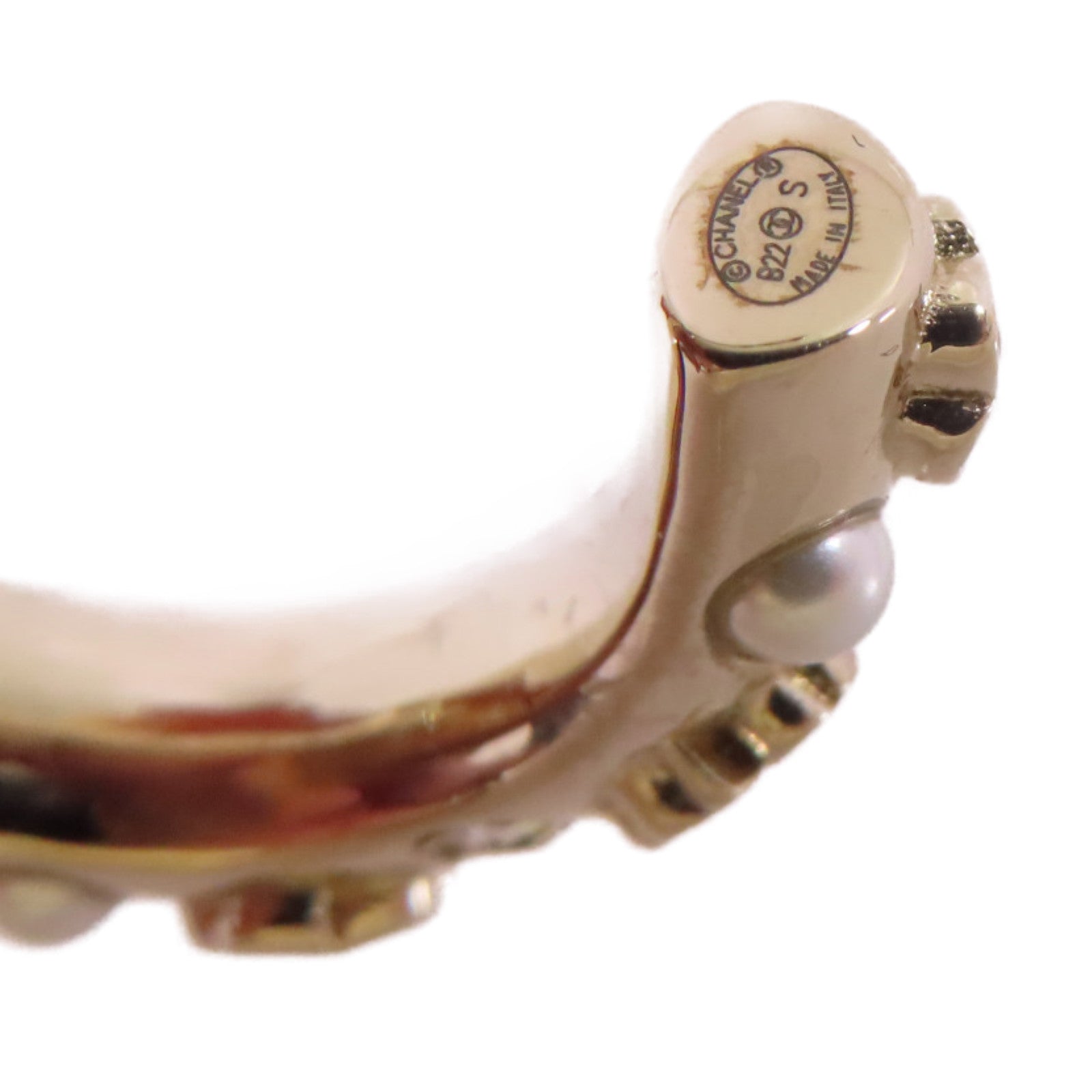 CHANEL 金屬/仿珍珠Earrings耳環金色