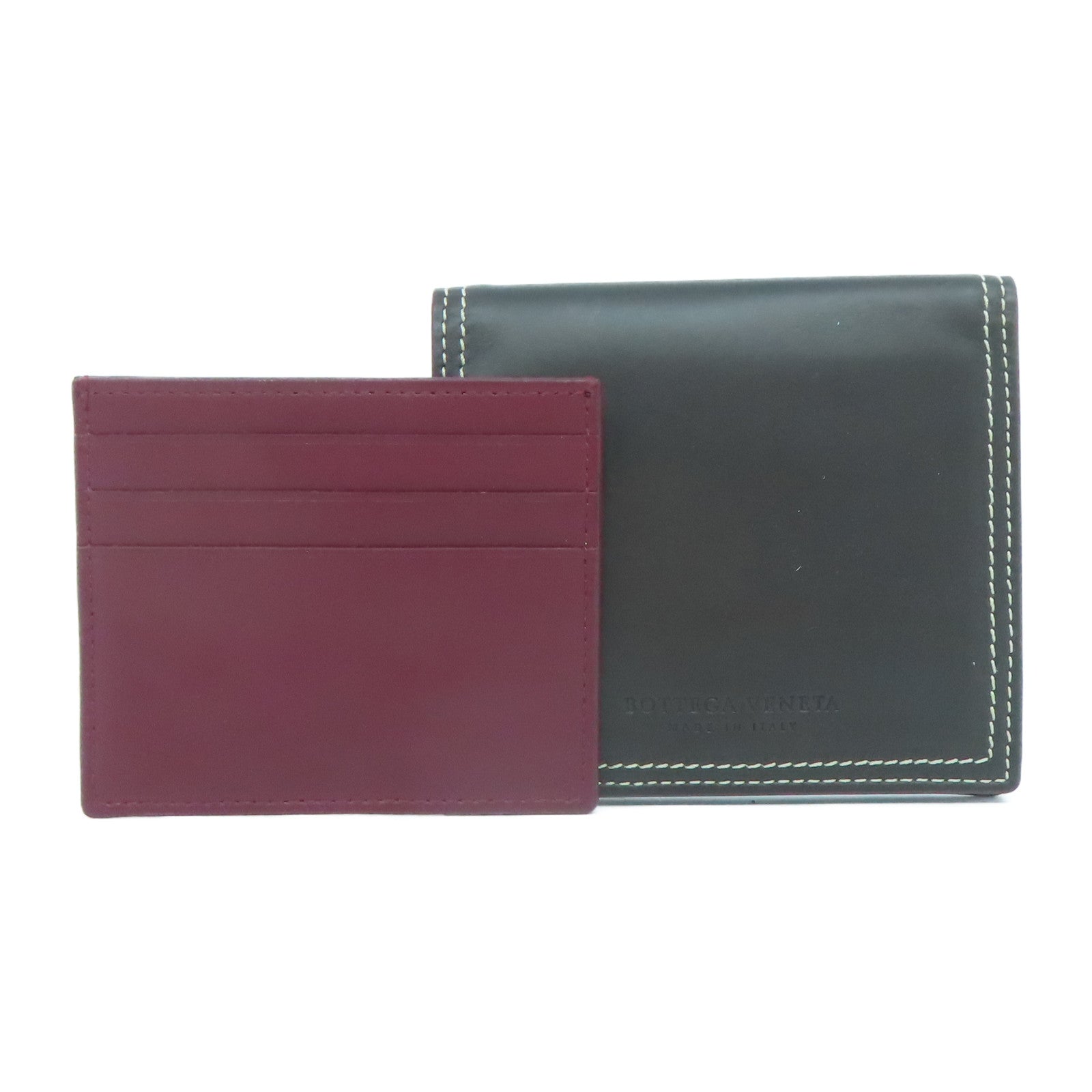 BOTTEGA VENETA 【激減優惠】皮革Wallet金扣錢包啡色