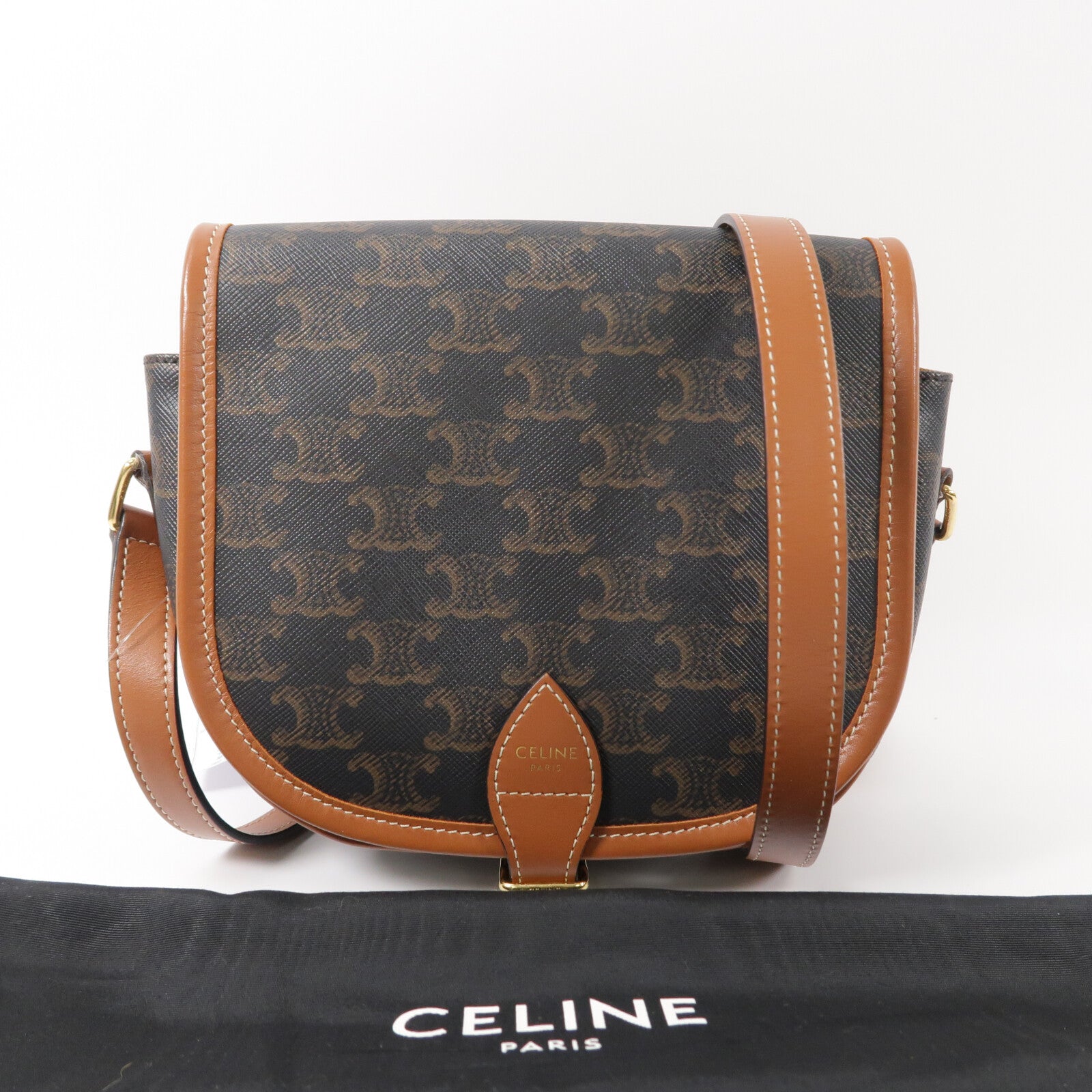CELINE 塗層帆布Folco肩背袋