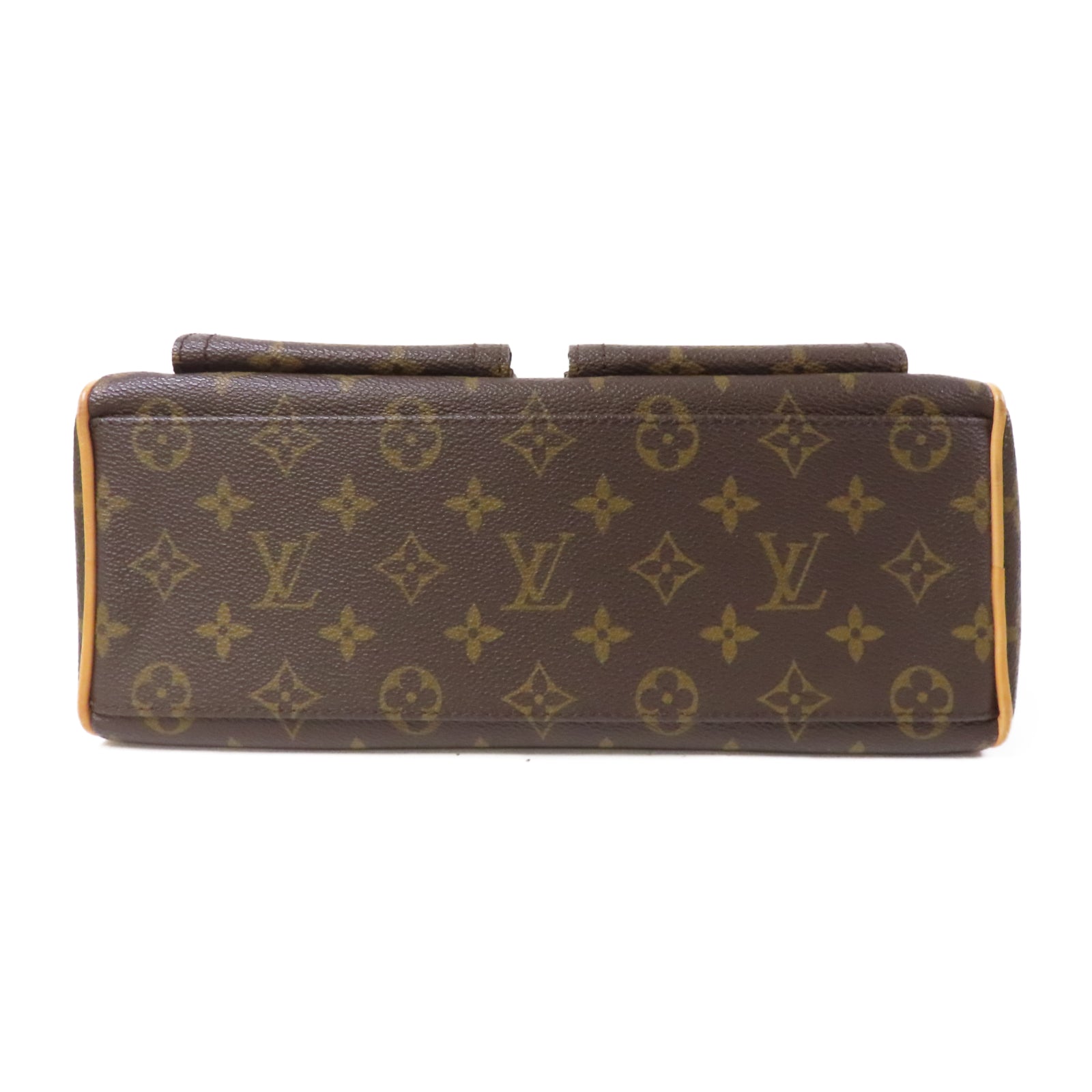 LOUIS VUITTON 【激減優惠】Monogram Manhattan PM金扣手挽袋啡色