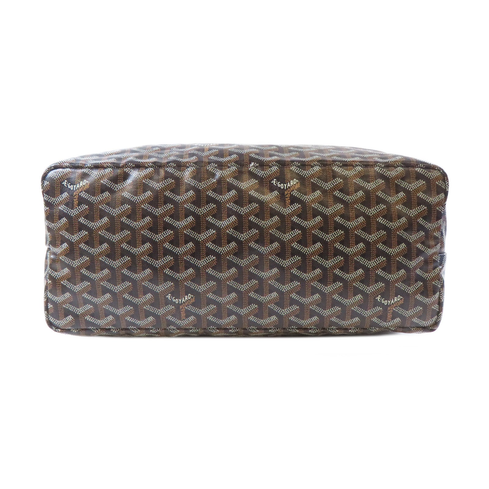 GOYARD 塗層帆布Ama Louis PM銀扣肩背袋啡色