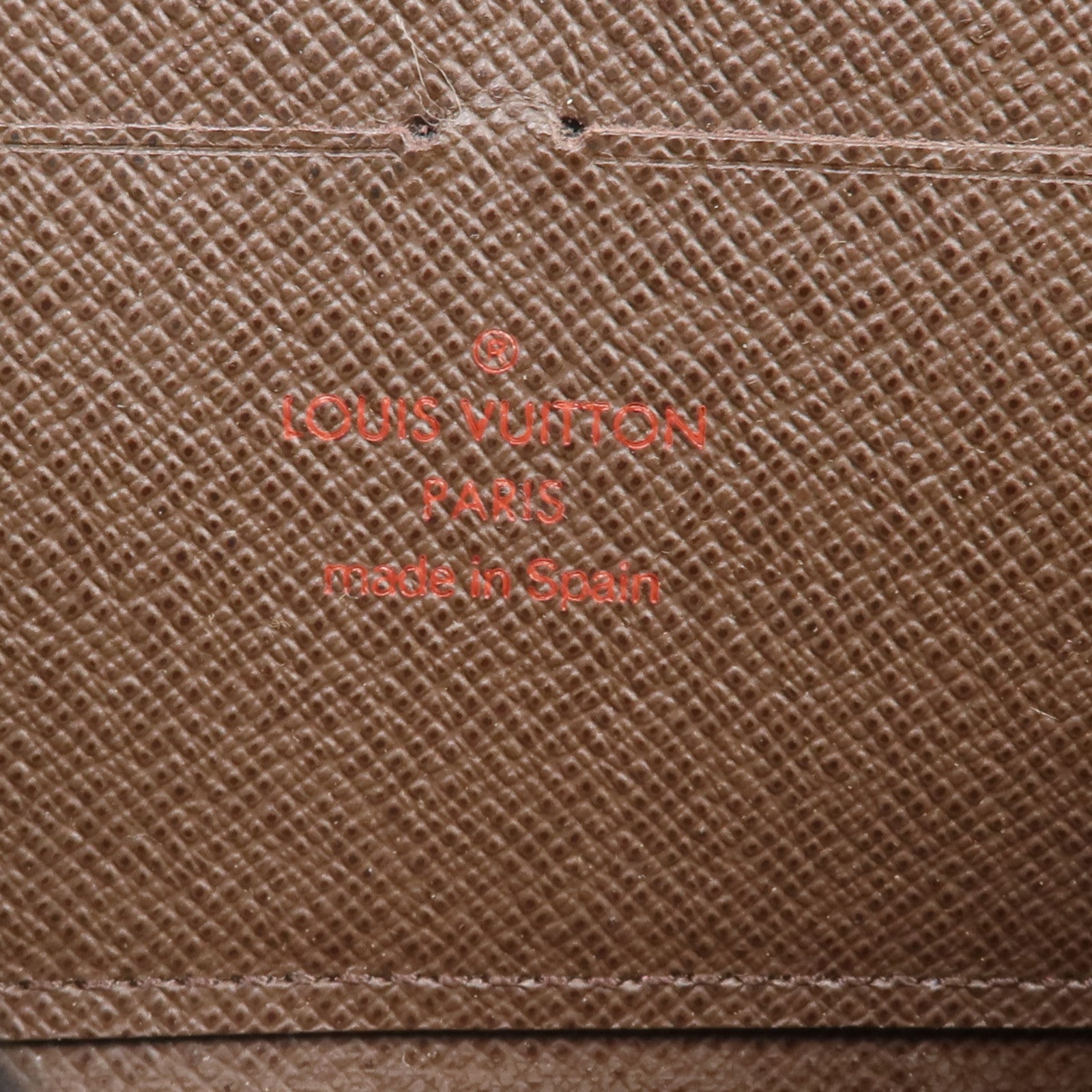 LOUIS VUITTON Damier Zippy Wallet金扣長錢包