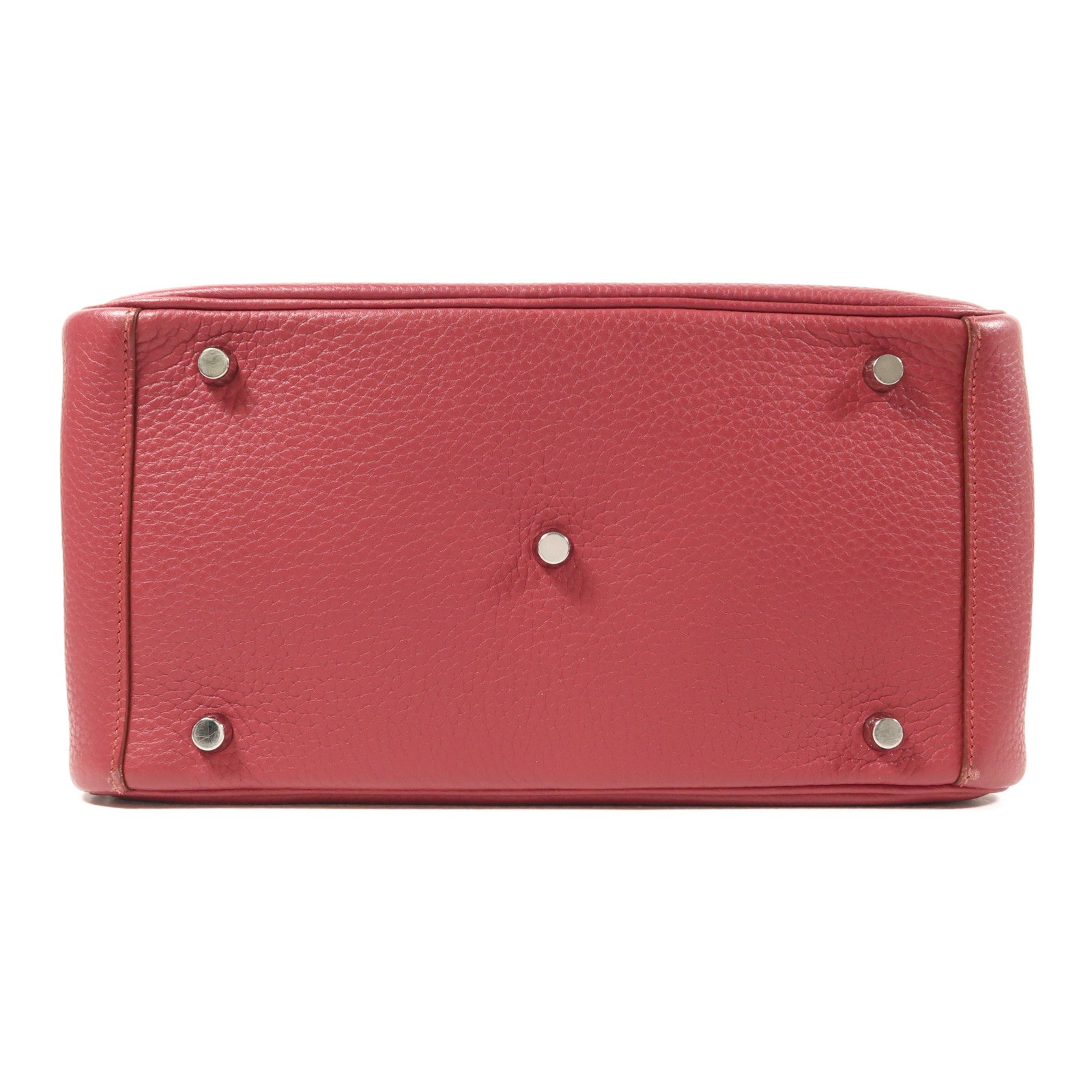 HERMES PHW Lindy 30 2Way Shoulder Hand Bag Clemence Leather Rubis