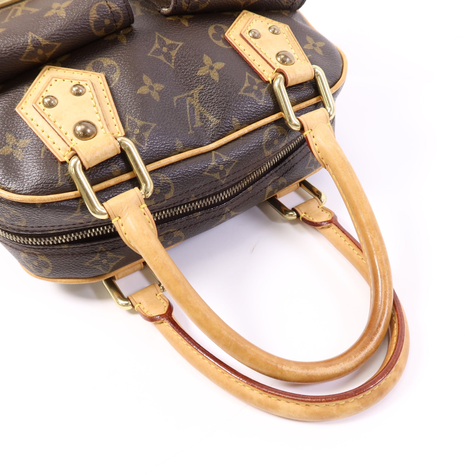 LOUIS VUITTON Monogram Manhattan PM金扣手挽袋