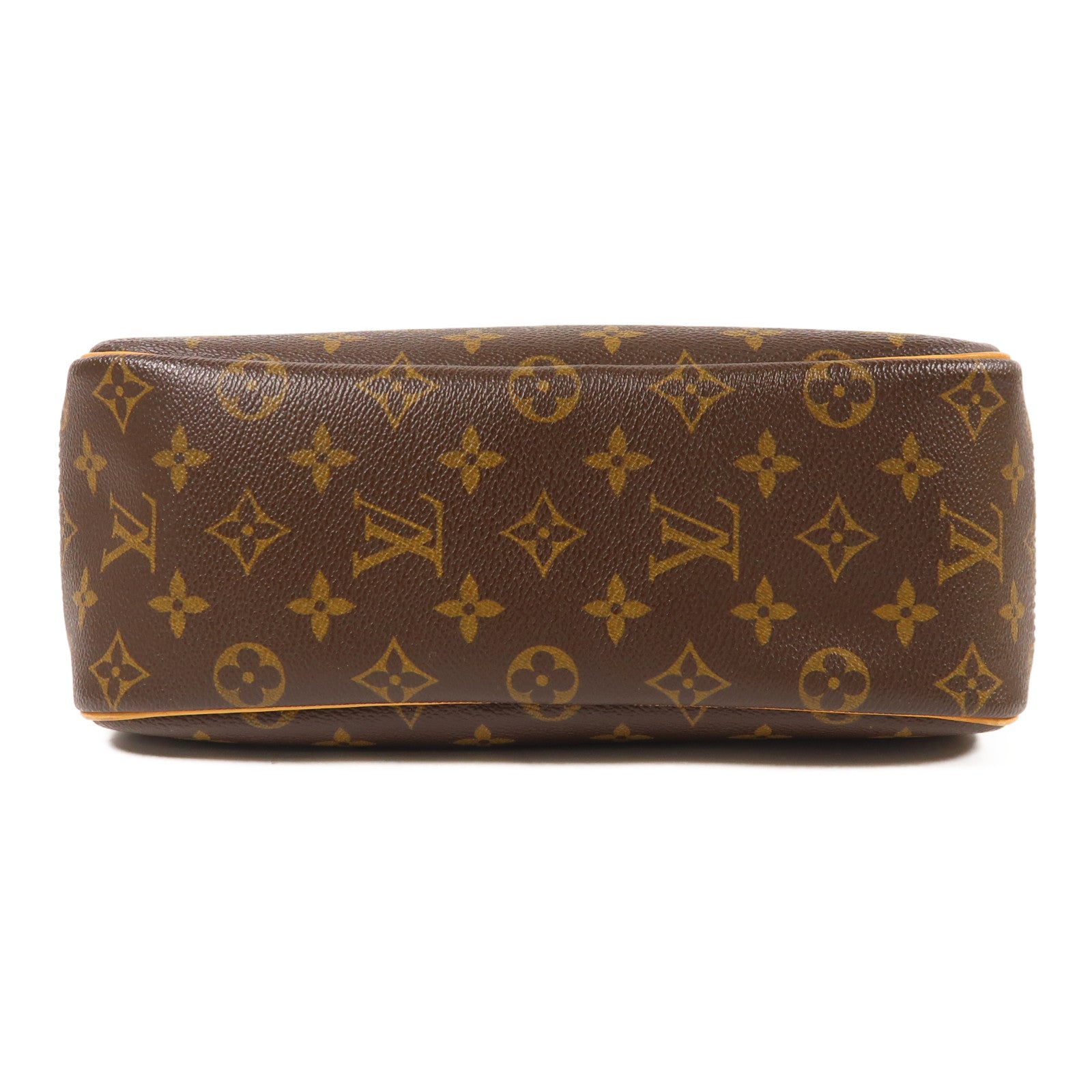 LOUIS VUITTON Monogram Trouville金扣手挽袋棕色