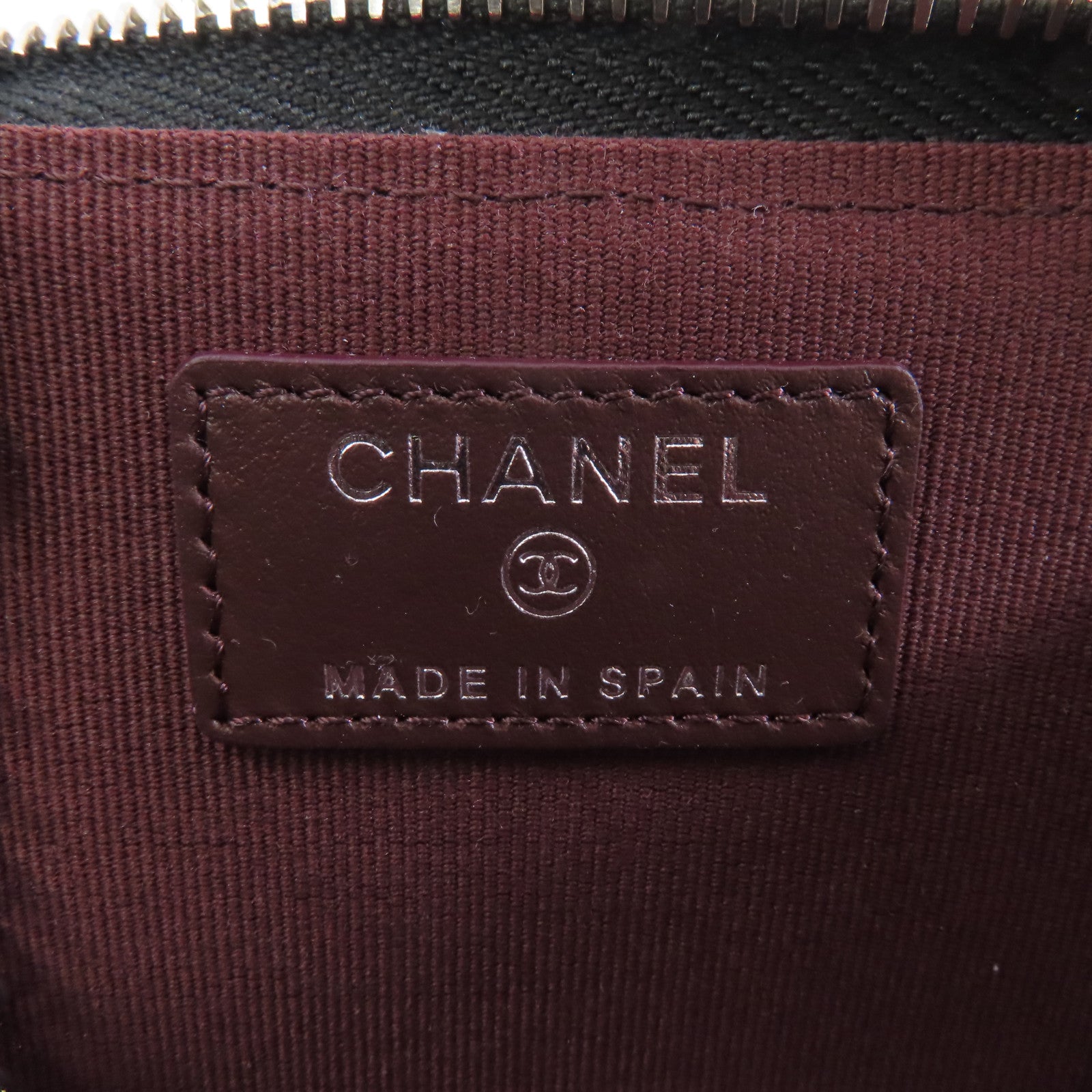 CHANEL 菱格Caviar皮革Coin Case銀扣零錢包黑色