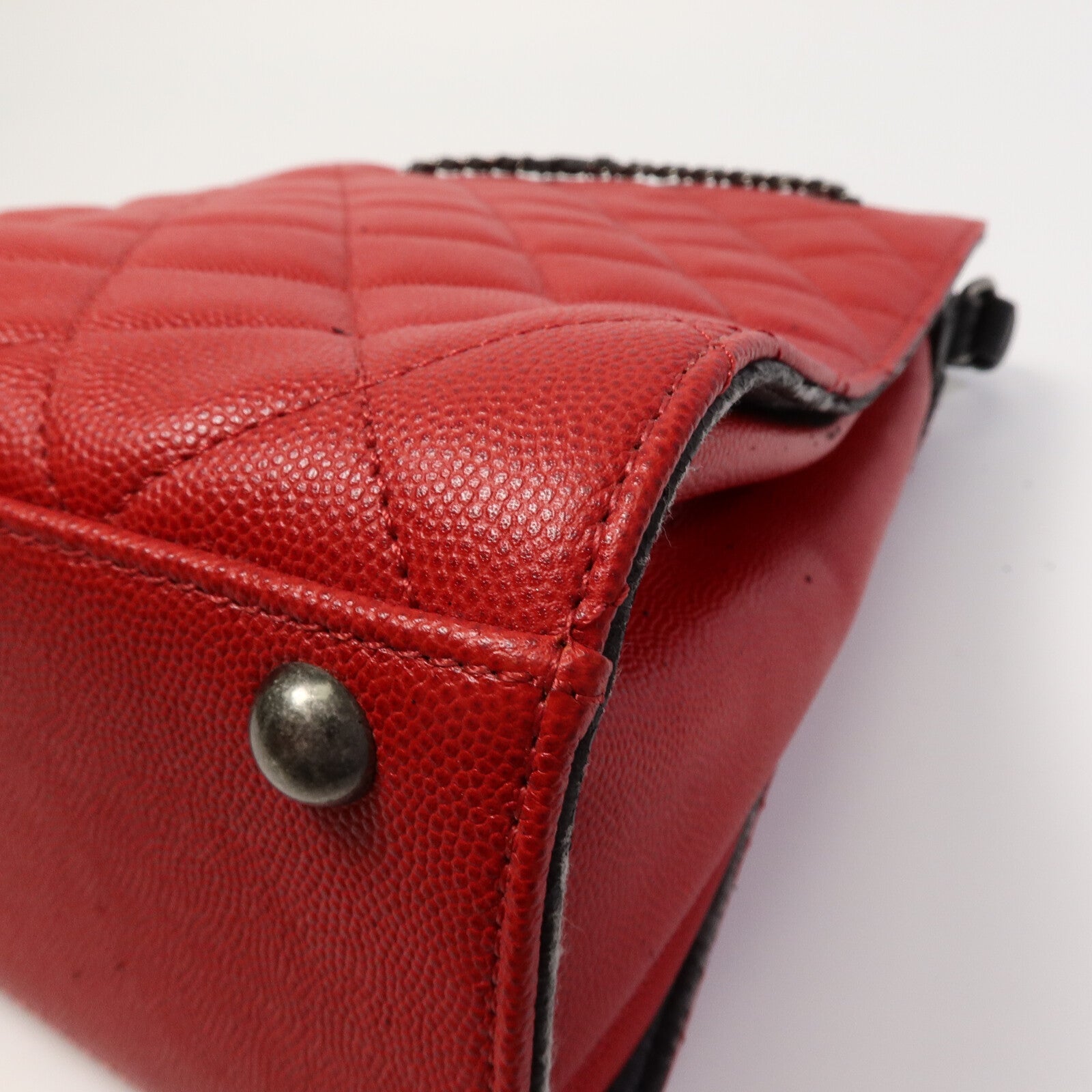 CHANEL 牛皮皮革Tote Bag鏈帶手挽肩背兩用袋