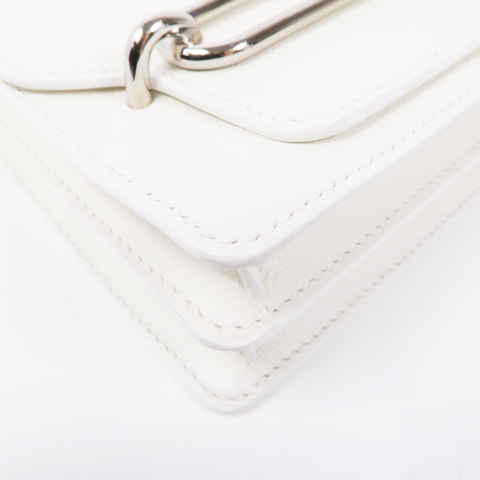 HERMES Evercolor皮革Mini Roulis銀扣肩背袋Gris Parle