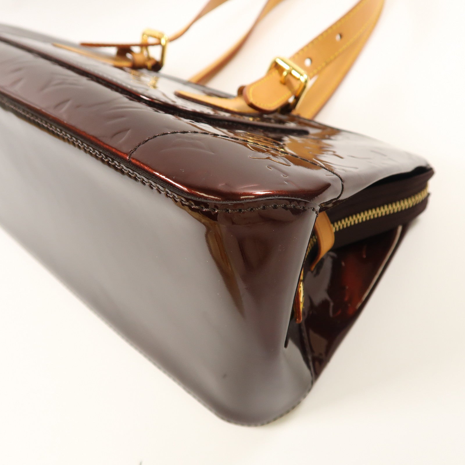 LOUIS VUITTON 【激減優惠】Vernis Rosewood Avenue金扣肩背袋酒紅色