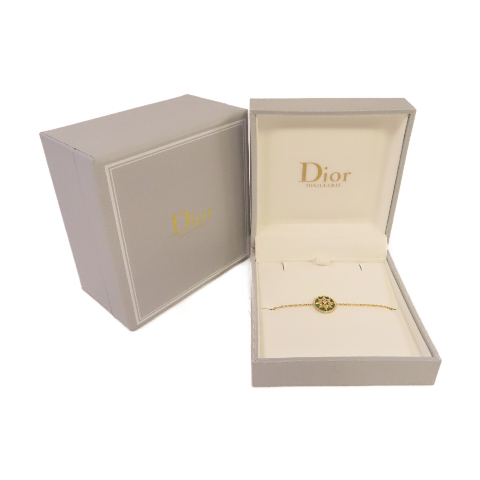 Dior 【激減優惠】18K黃金/綠松寶石/0.04ct鑽石Rose Des Vents Bracelet手鏈
