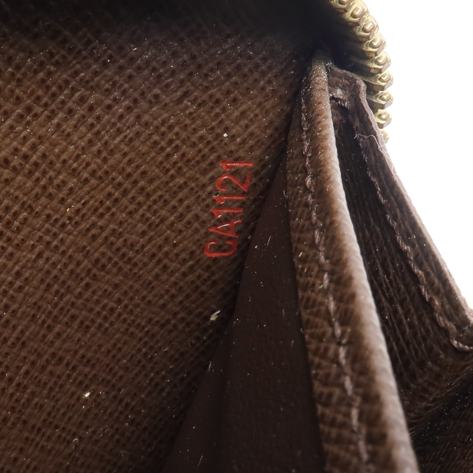 LOUIS VUITTON Damier Zippy Wallet金扣長錢包