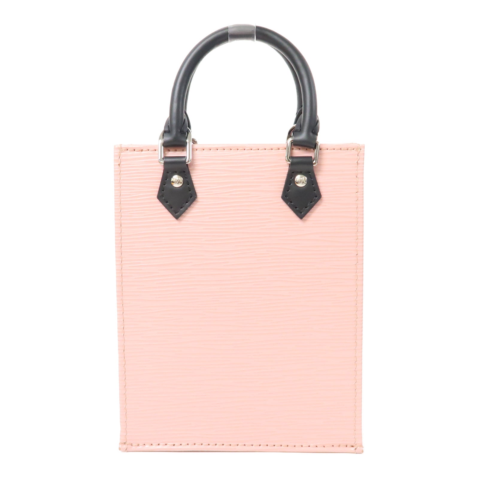 LOUIS VUITTON 【激減優惠】Epi Petit Sac Plat銀扣肩背袋粉紅色/黑色