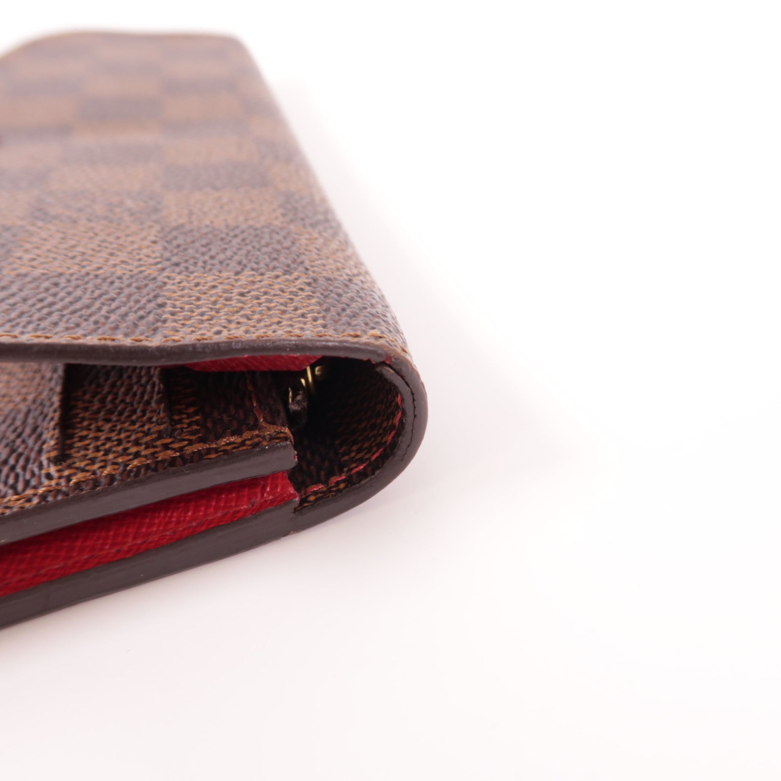 LOUIS VUITTON Damier Portefeuille Emilie Long Wallet金扣長錢包