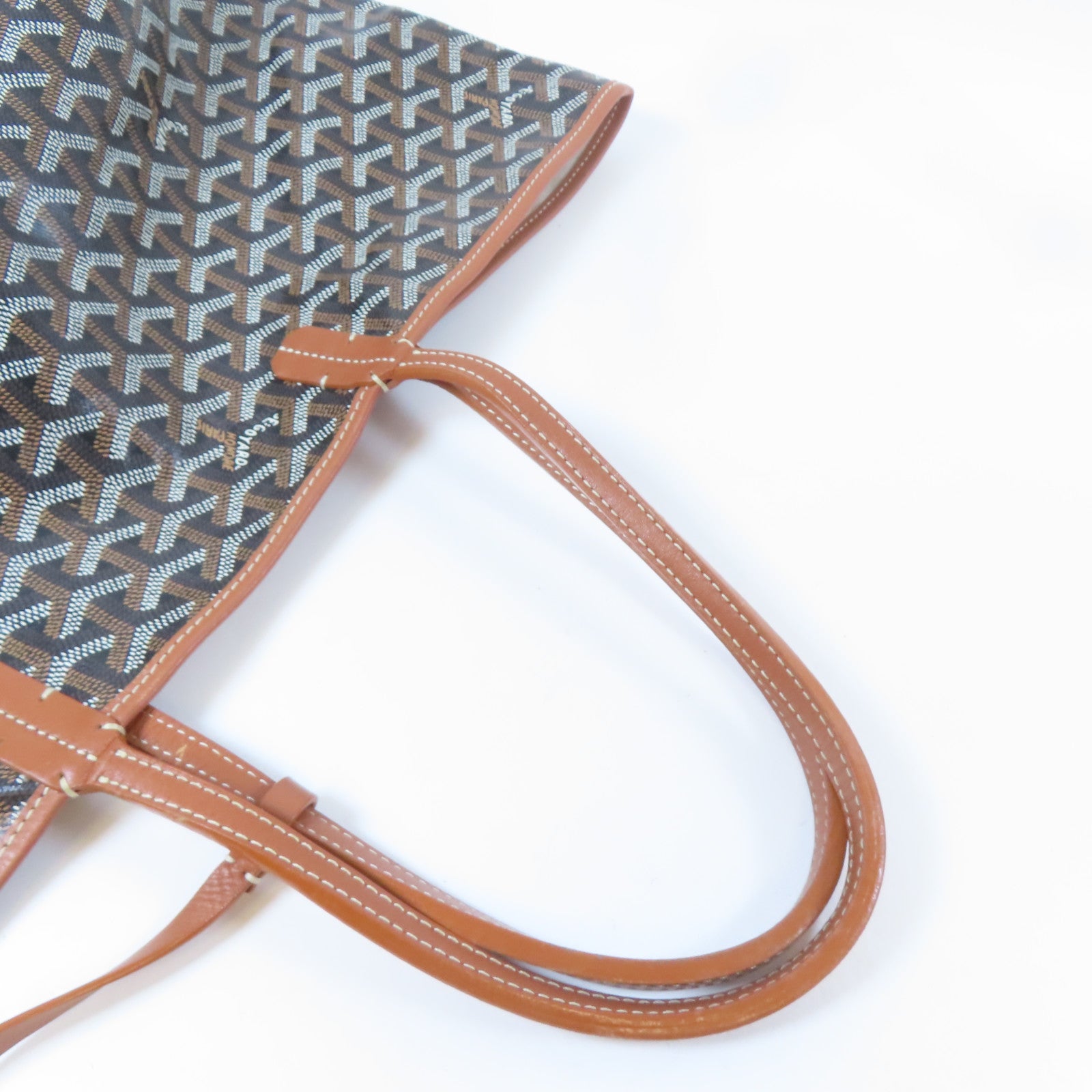 GOYARD 塗層帆布Ama Louis PM銀扣肩背袋啡色