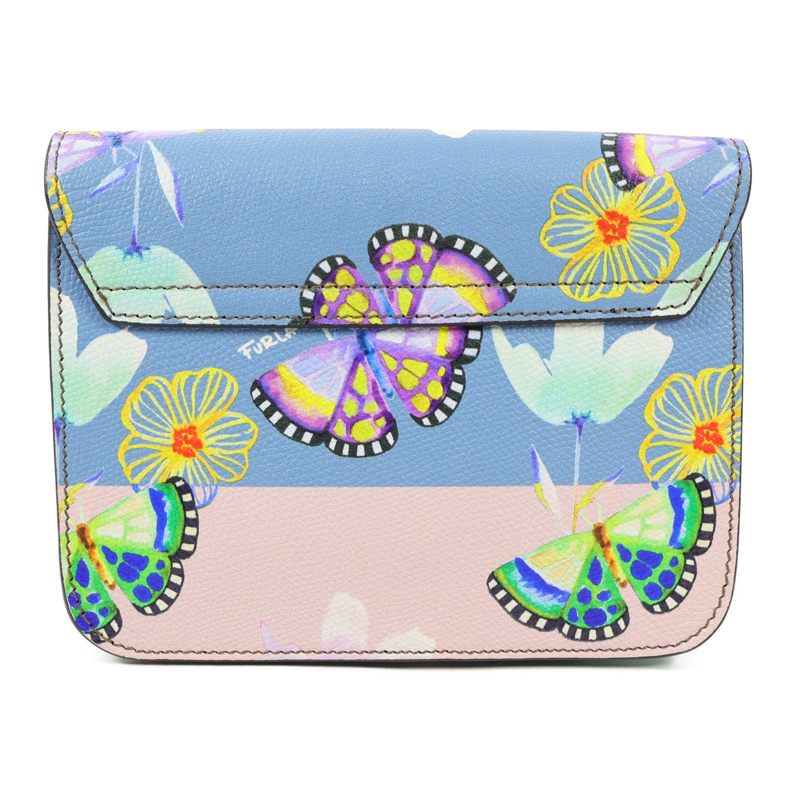 Furla 牛皮皮革Shoulder Bag金扣肩背袋