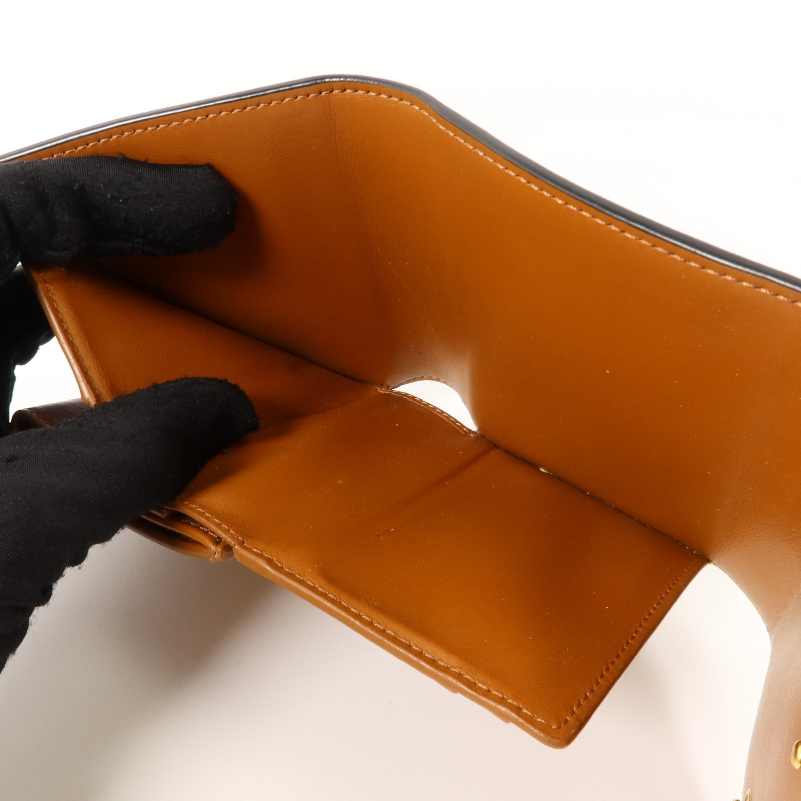 CELINE 塗層帆布Small Trifold Wallet金扣錢包