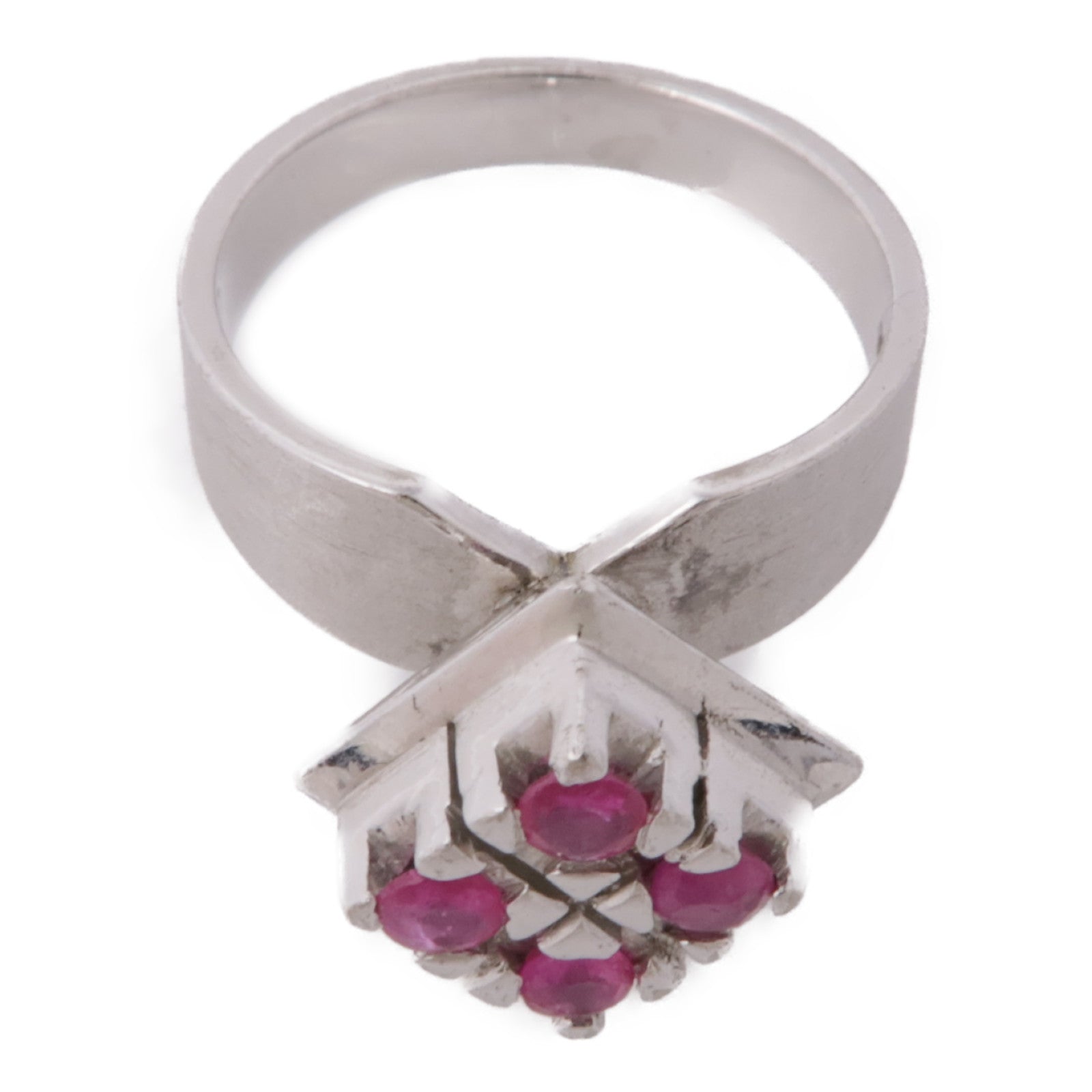 JEWELRY 【激減優惠】18K白金Ruby Ring紅寶石戒指US#6