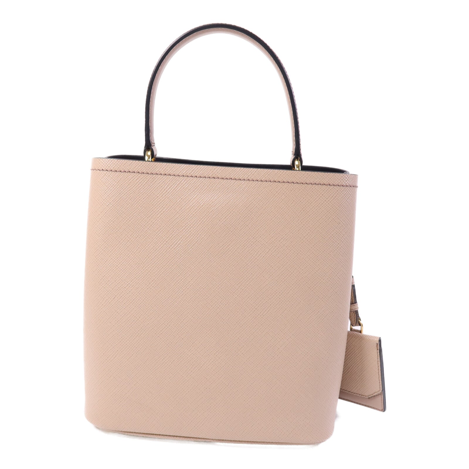 PRADA Saffiano皮革Panier金扣手挽肩背兩用袋