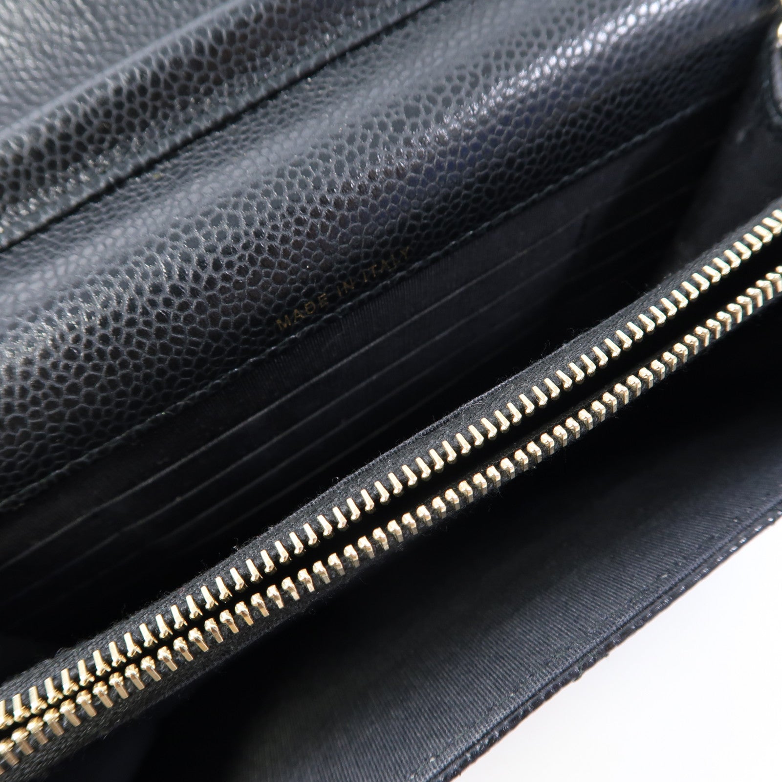 CHANEL 菱格羊皮皮革Chain Shoulder金扣鏈帶肩背袋黑色