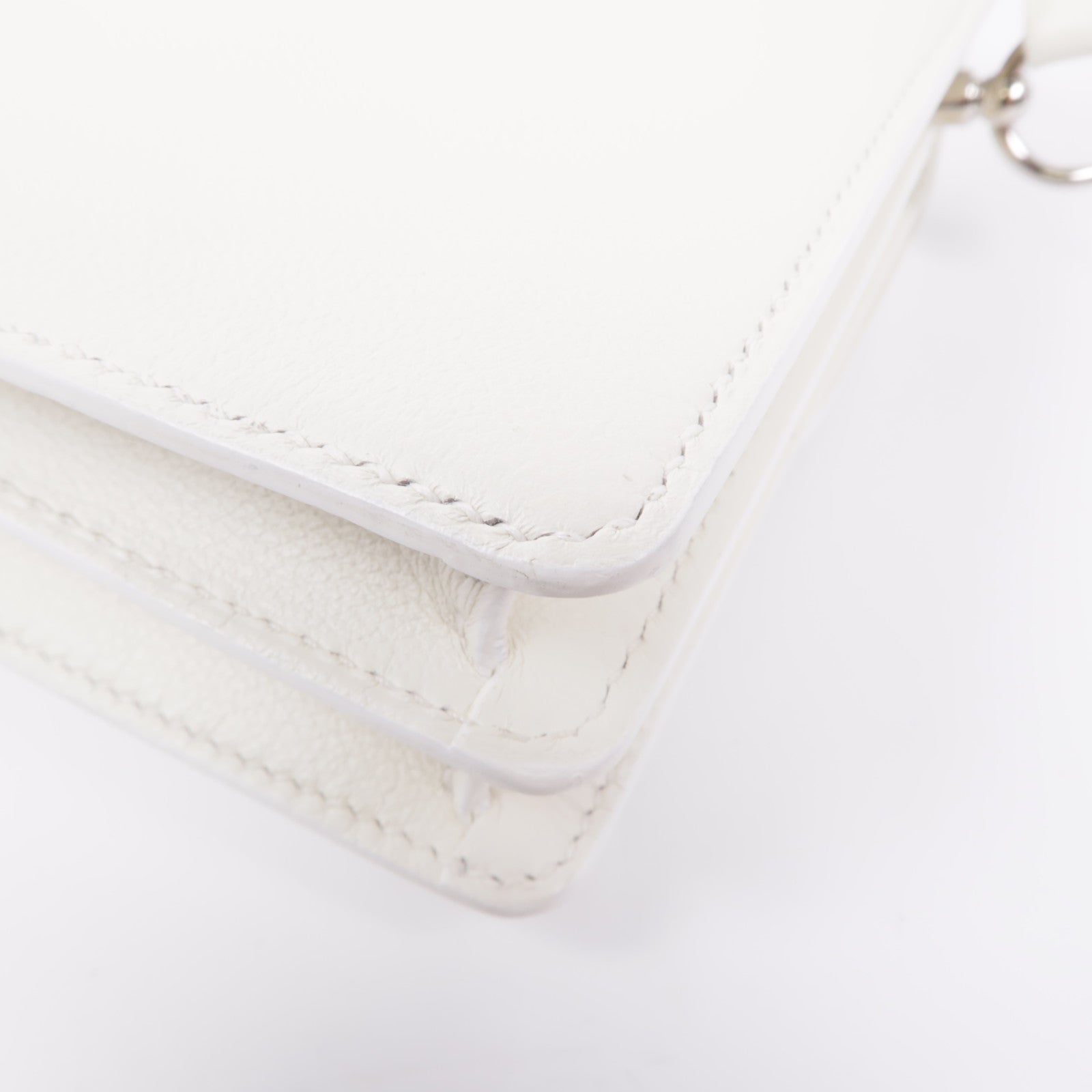 HERMES Evercolor皮革Mini Roulis銀扣肩背袋Gris Parle