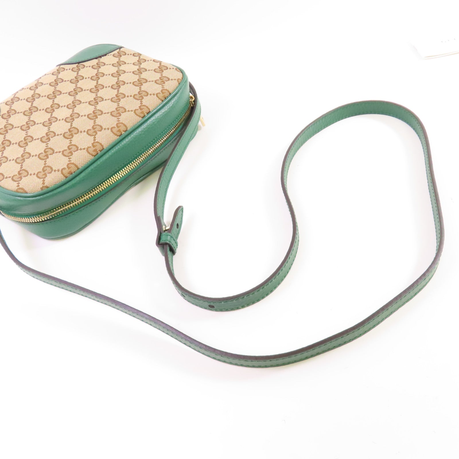 GUCCI 帆布Shoulder Bag金扣肩背袋