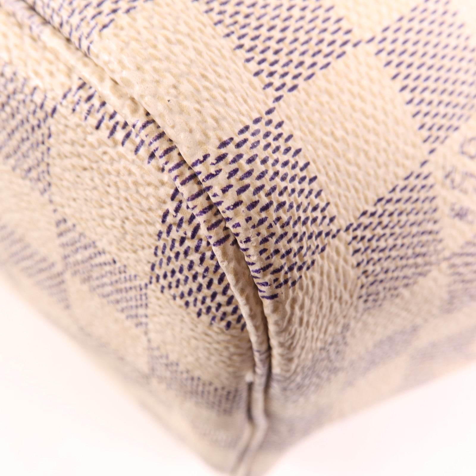 LOUIS VUITTON Damier Azur Neverfull MM金扣手挽袋