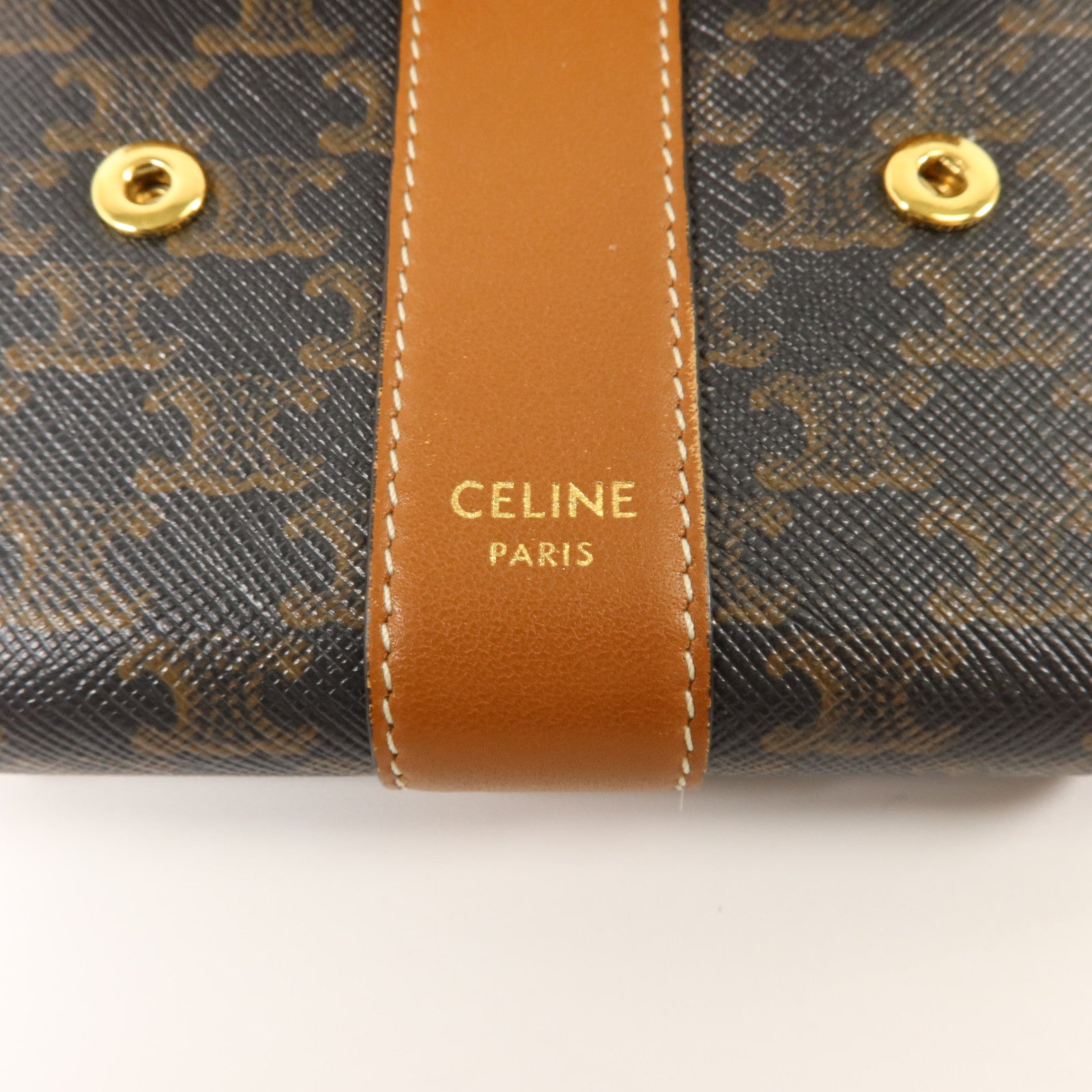 CELINE 塗層帆布Small Trifold Wallet金扣錢包