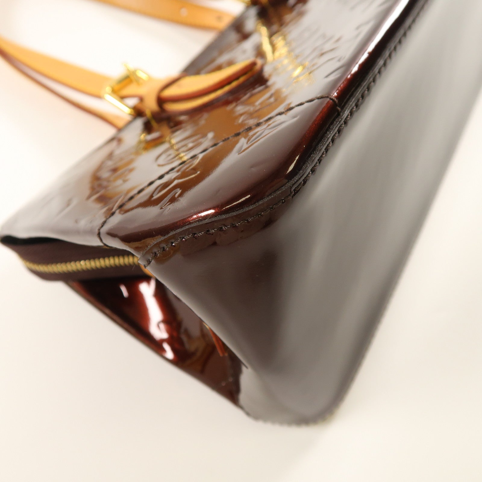 LOUIS VUITTON 【激減優惠】Vernis Rosewood Avenue金扣肩背袋酒紅色